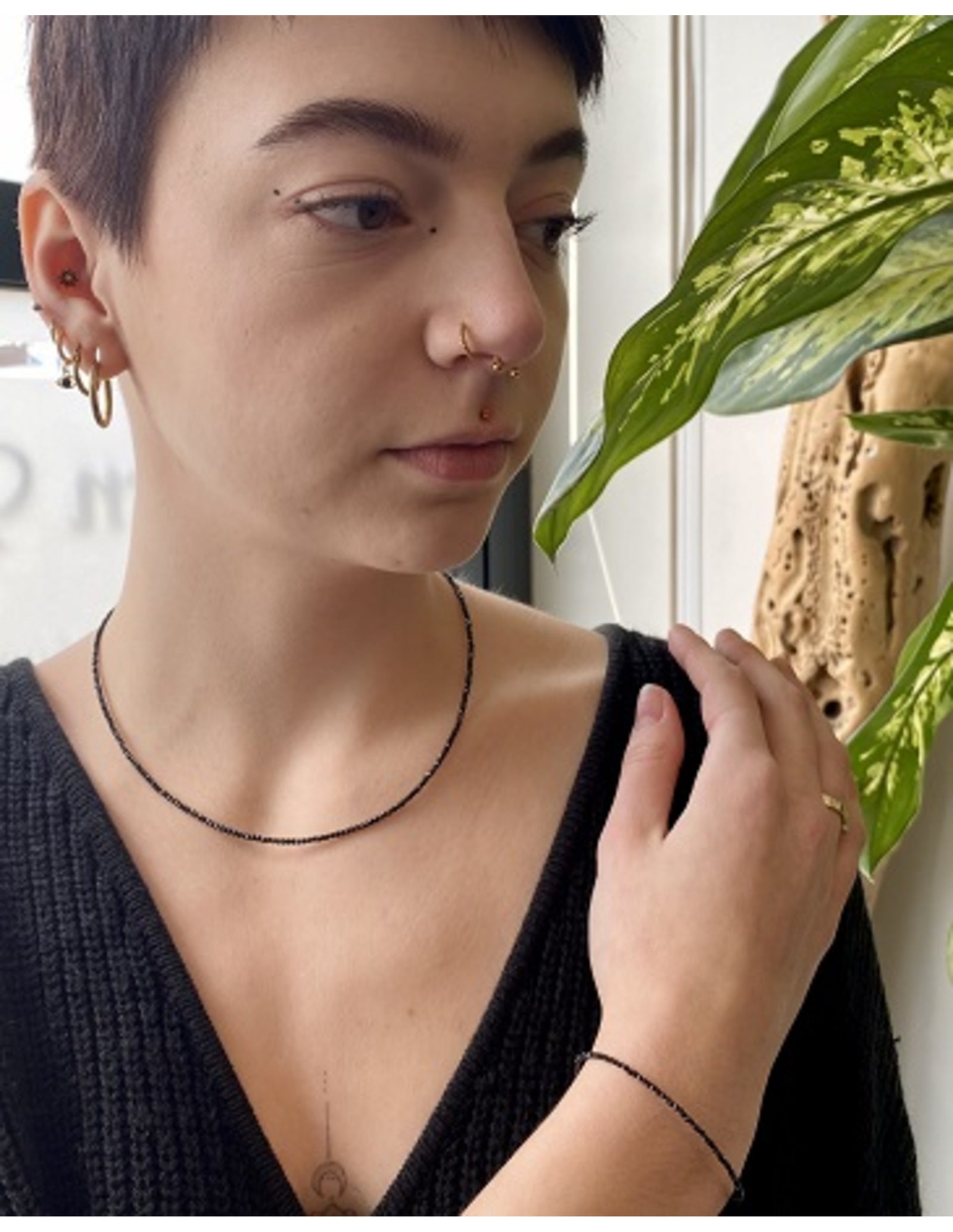 Spinel zwart summer vibes armband