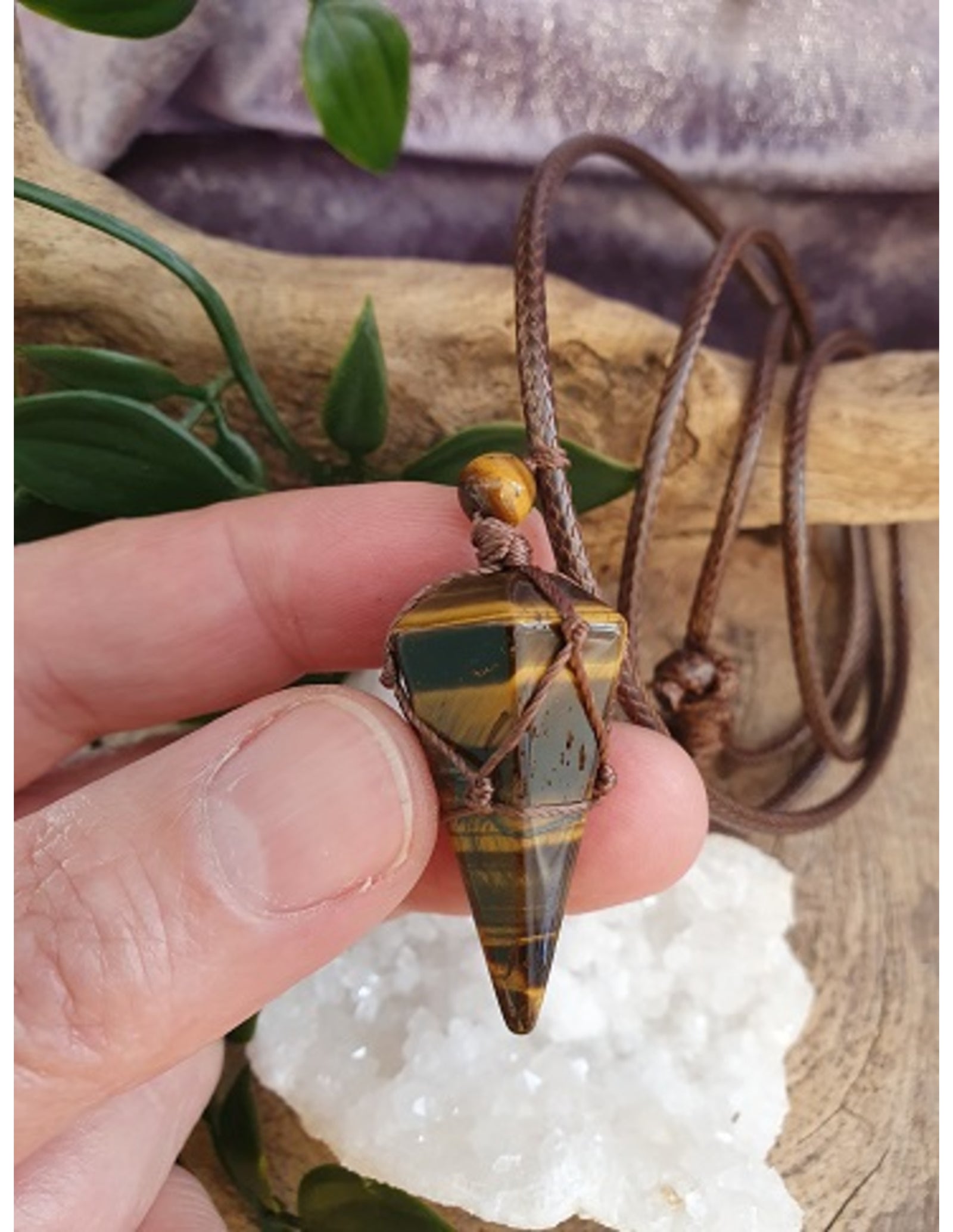 Tijgeroog ketting mannen cone