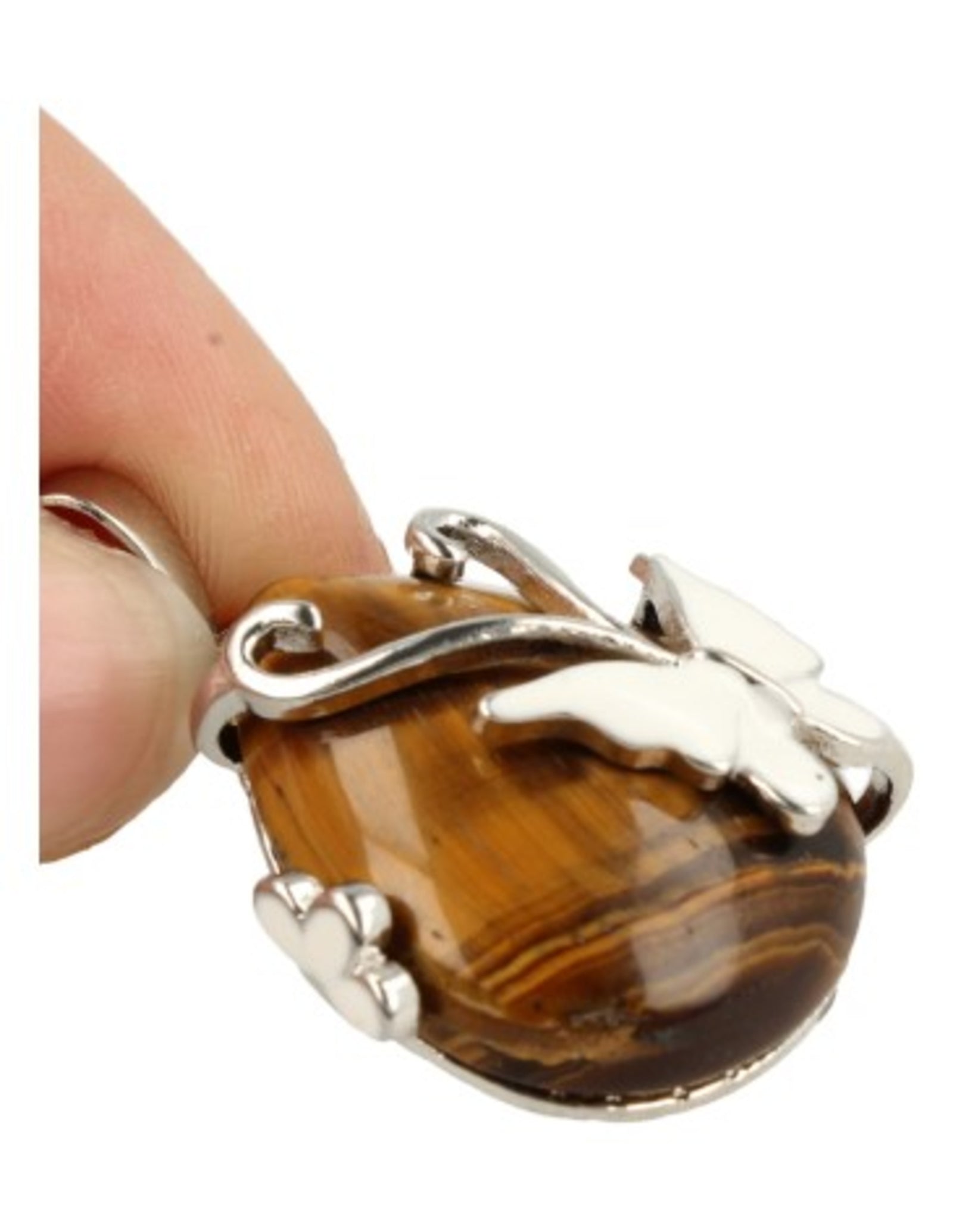Tijgeroog vlinder druppel hanger