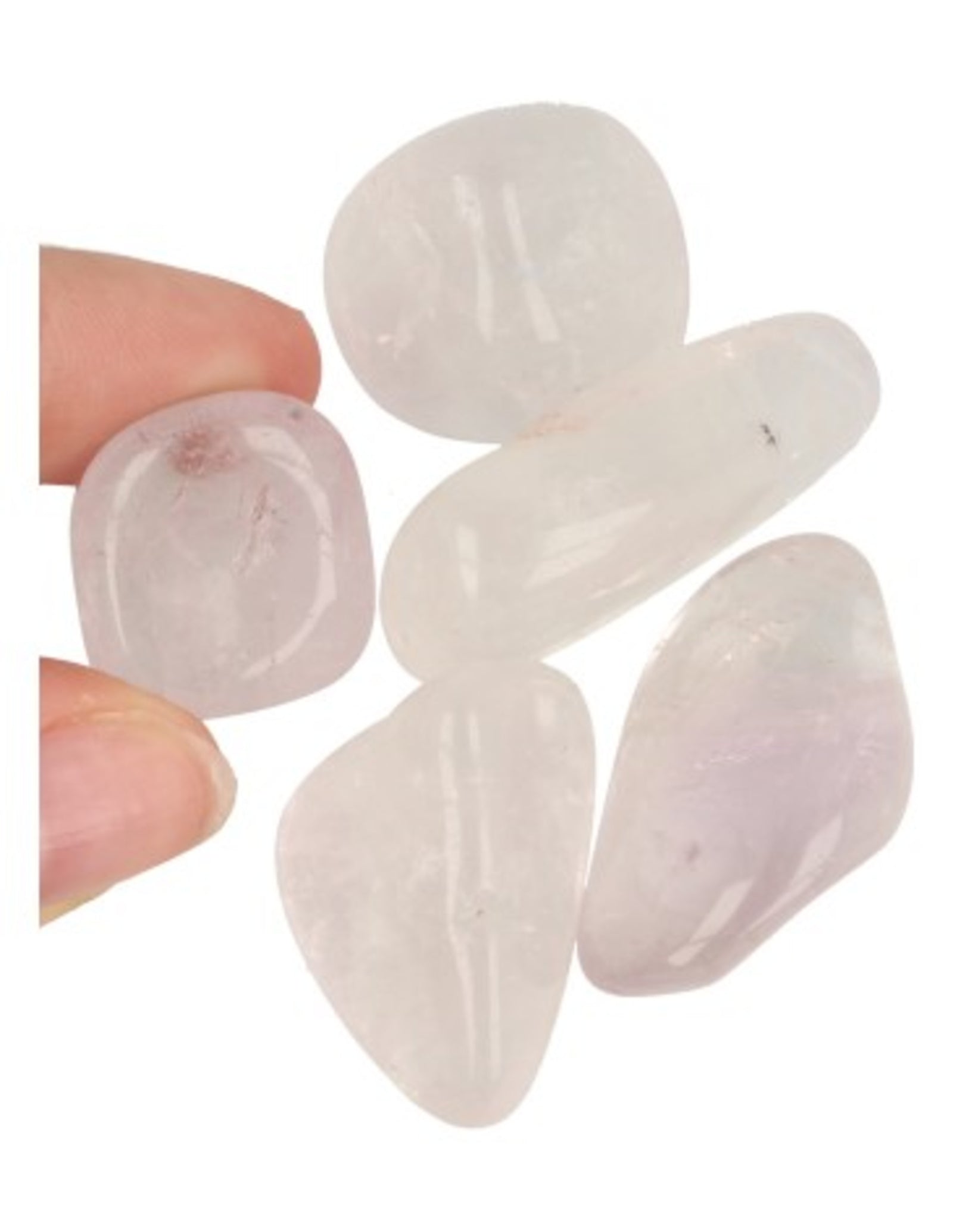 Topaas roze/wit 50 gr. trommelstenen (mt3)