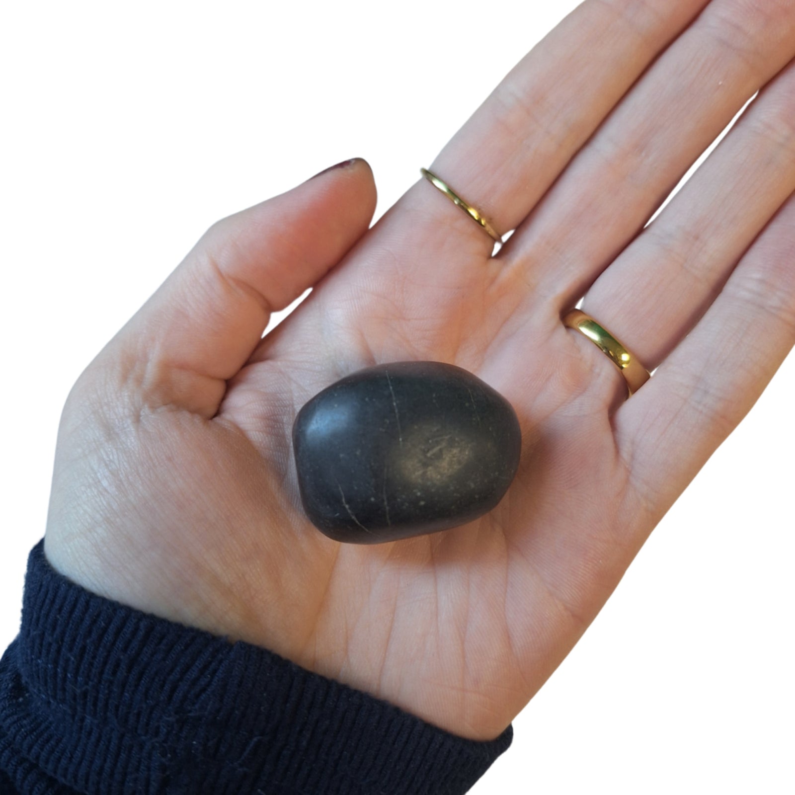 Trommelsteen 1 st. Basalt ca. 30 mm