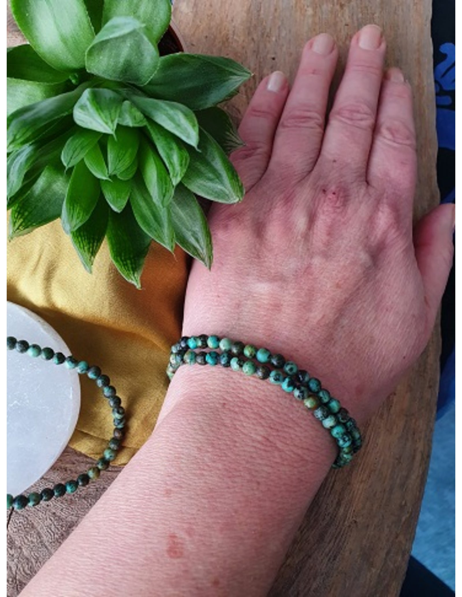 Turkoois kralenarmband 4 mm