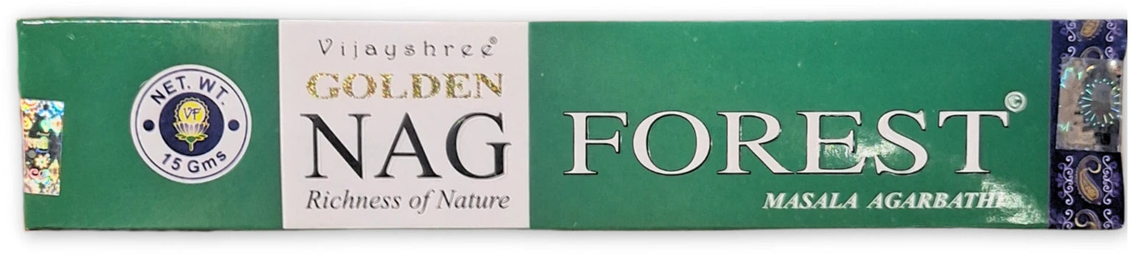 Vijayshree Golden NAG Forest Wierook Stokjes - pakje van 15 gram