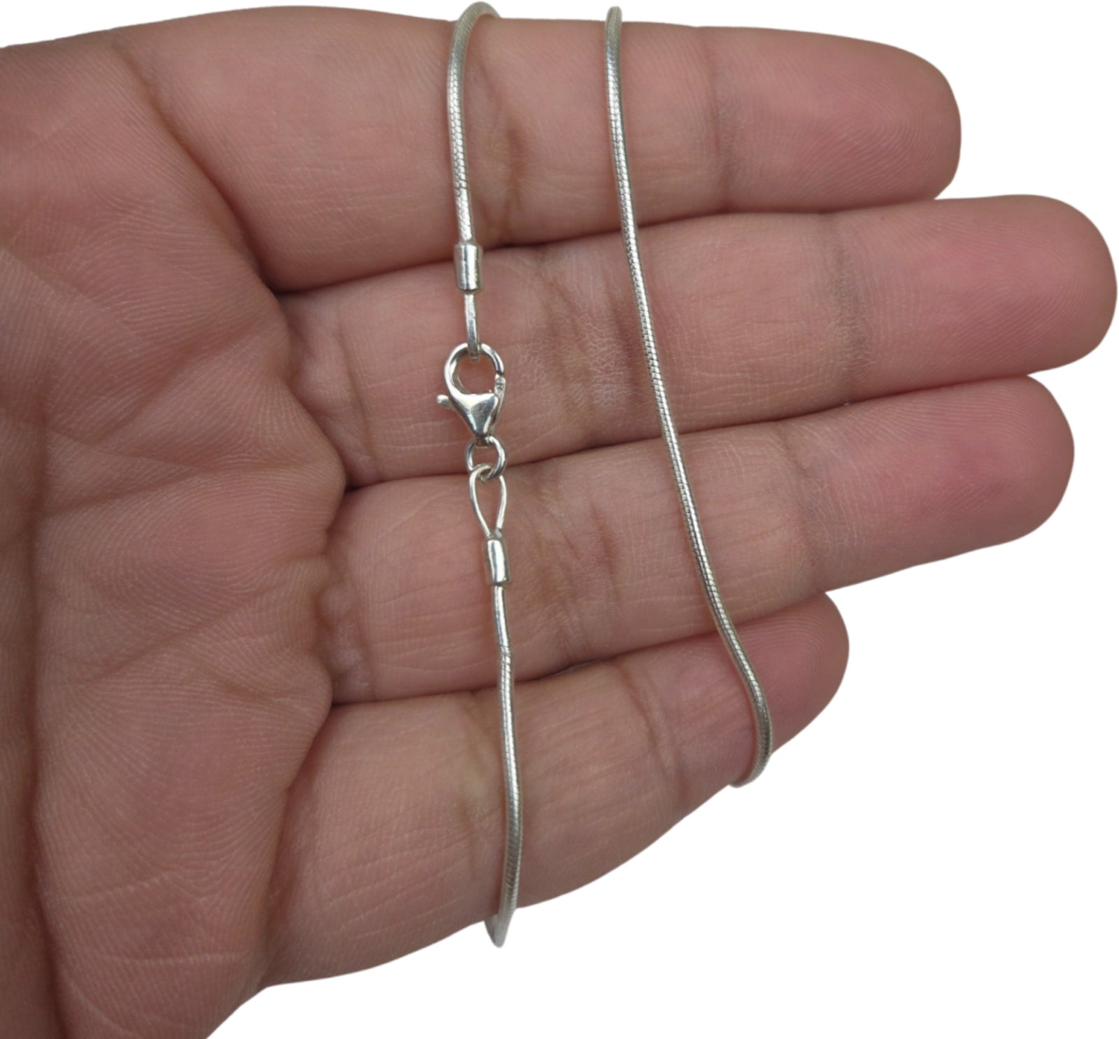 Zilveren collier snake 40 cm los