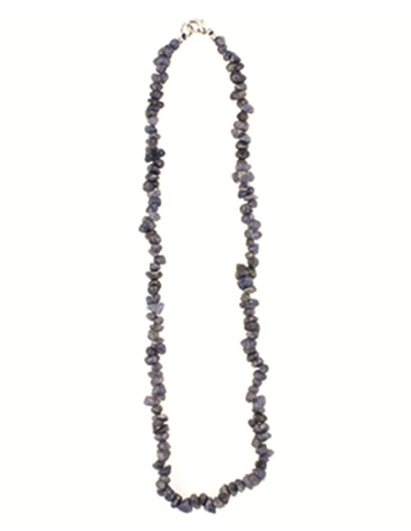 Agaat blauw edelsteen splitketting (gekleurd)