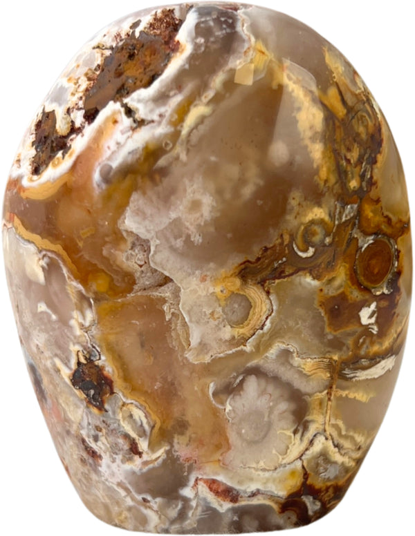 Agaat bloem sculpturen gepolijst 100-150 gr.