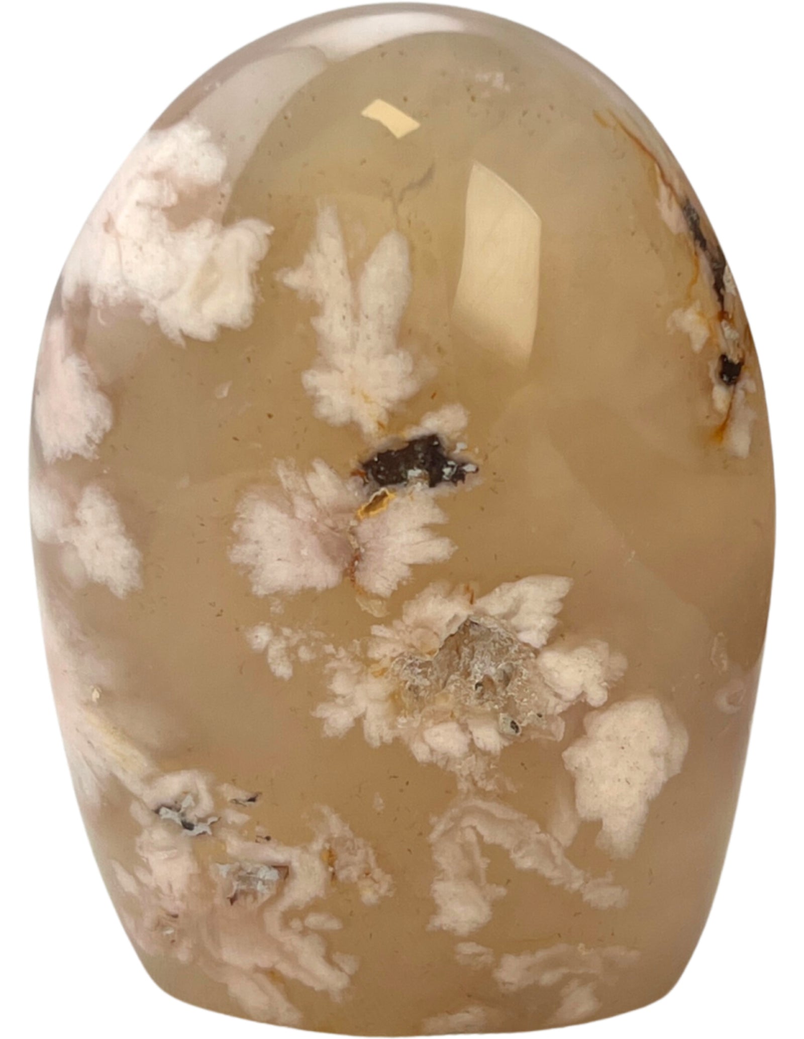 Agaat bloem sculpturen gepolijst 200-250 gr.
