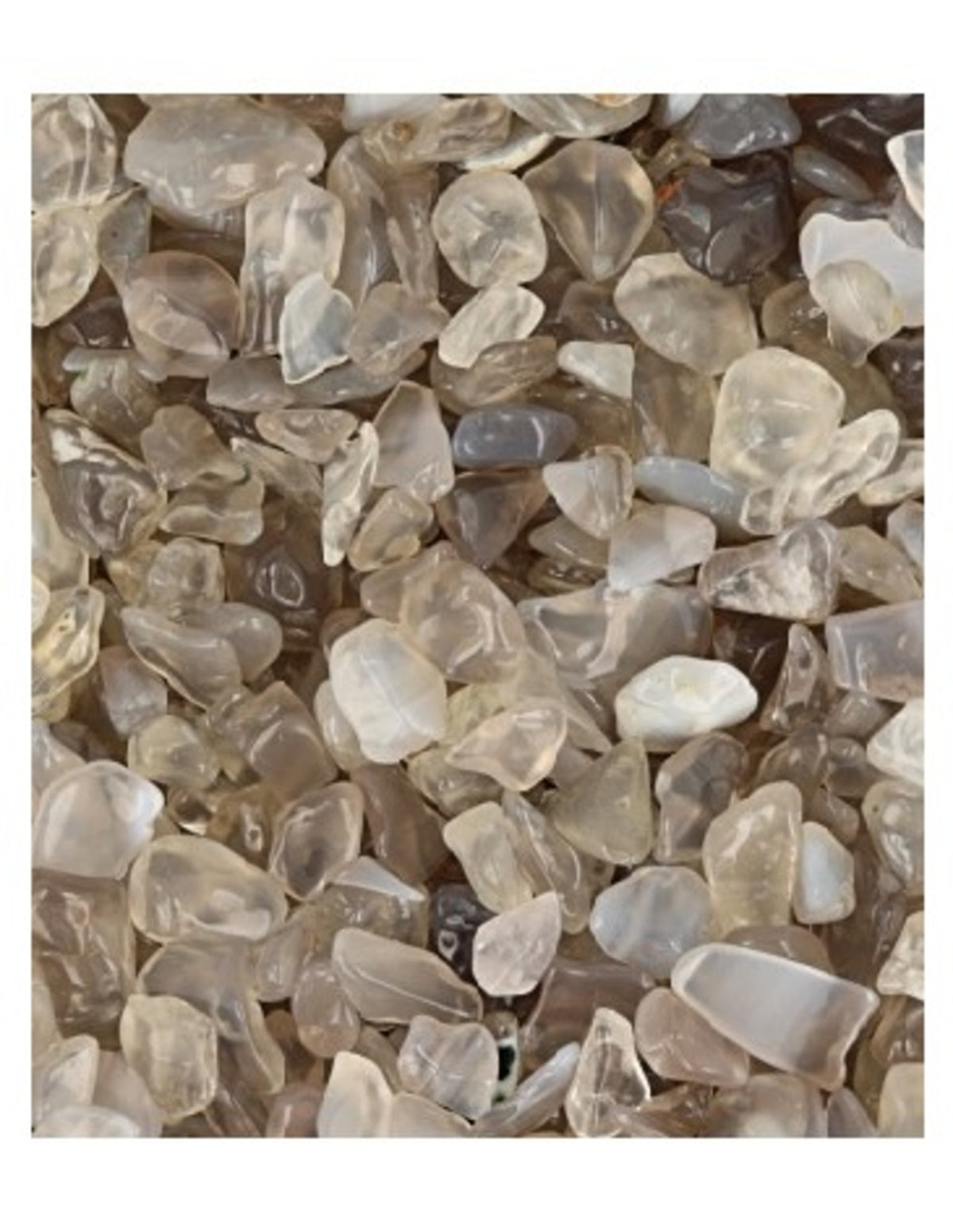 Agaat grijs 100gr. trommelstenen (mt1)