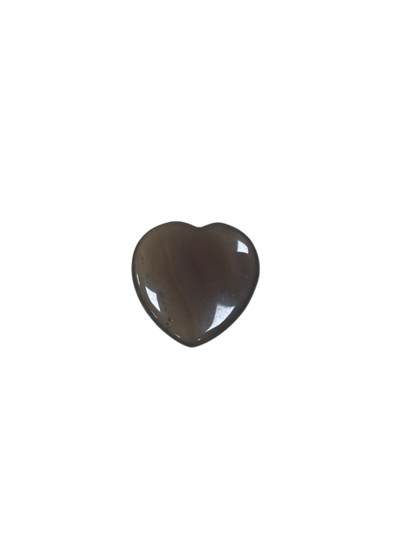 Agaat grijs edelsteen hart 25 mm