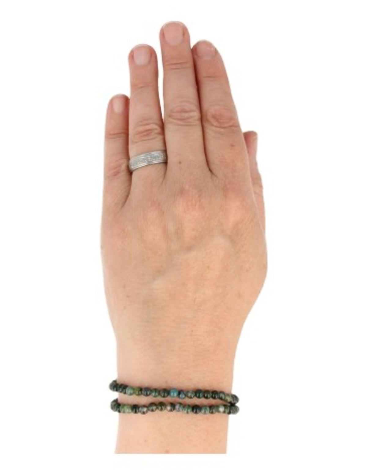 Agaat mos kralenarmband 4mm