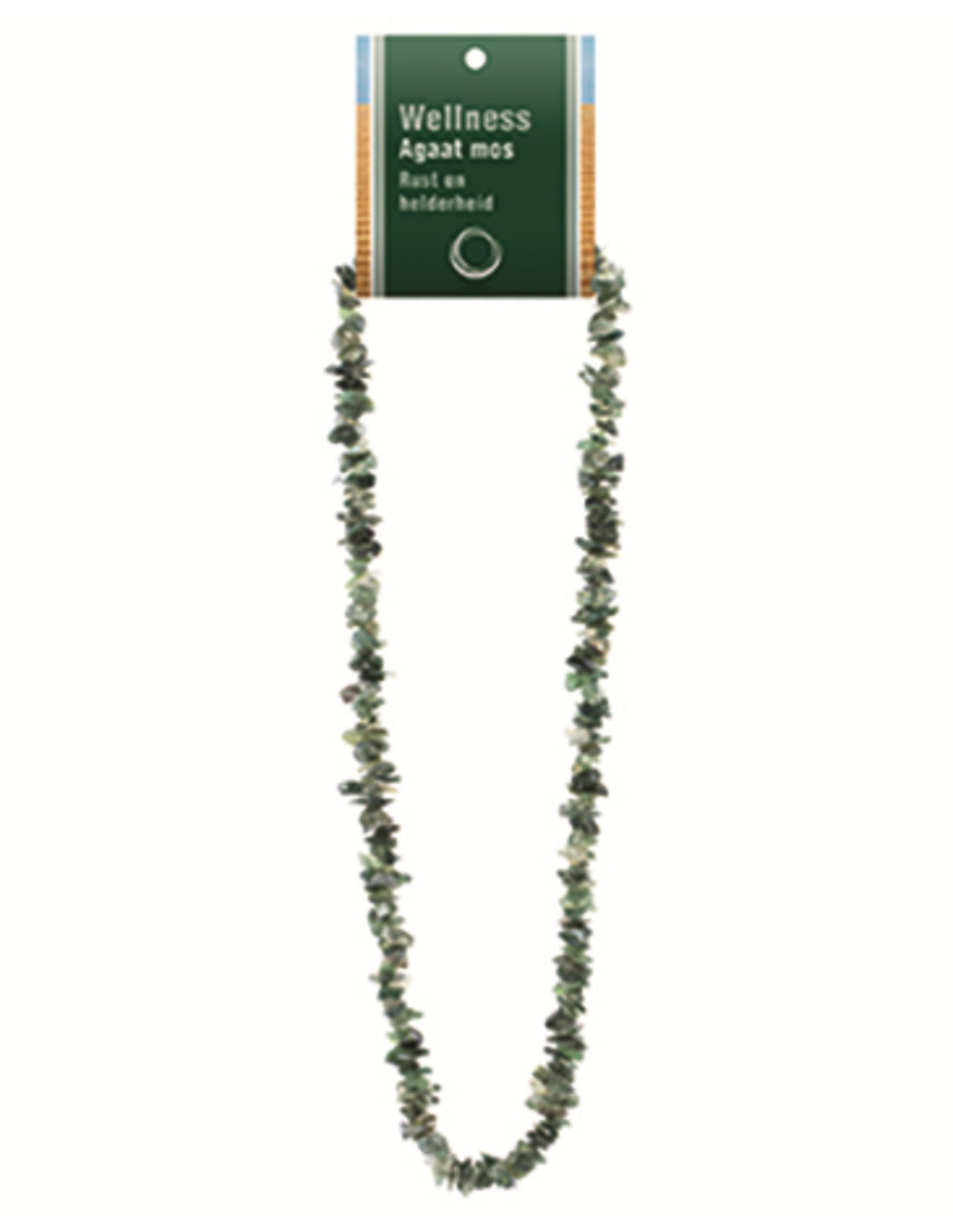 Agaat mos splitketting + kaart