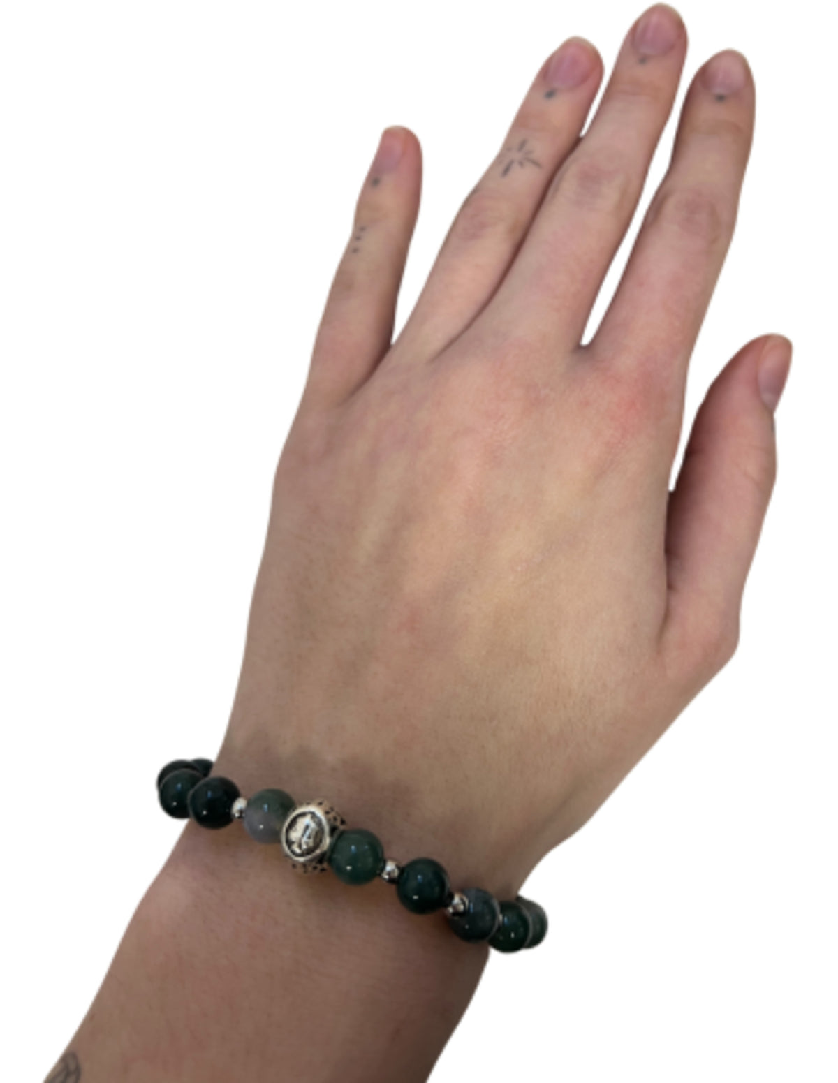 Agaat mos sterrenbeeld armband - Weegschaal