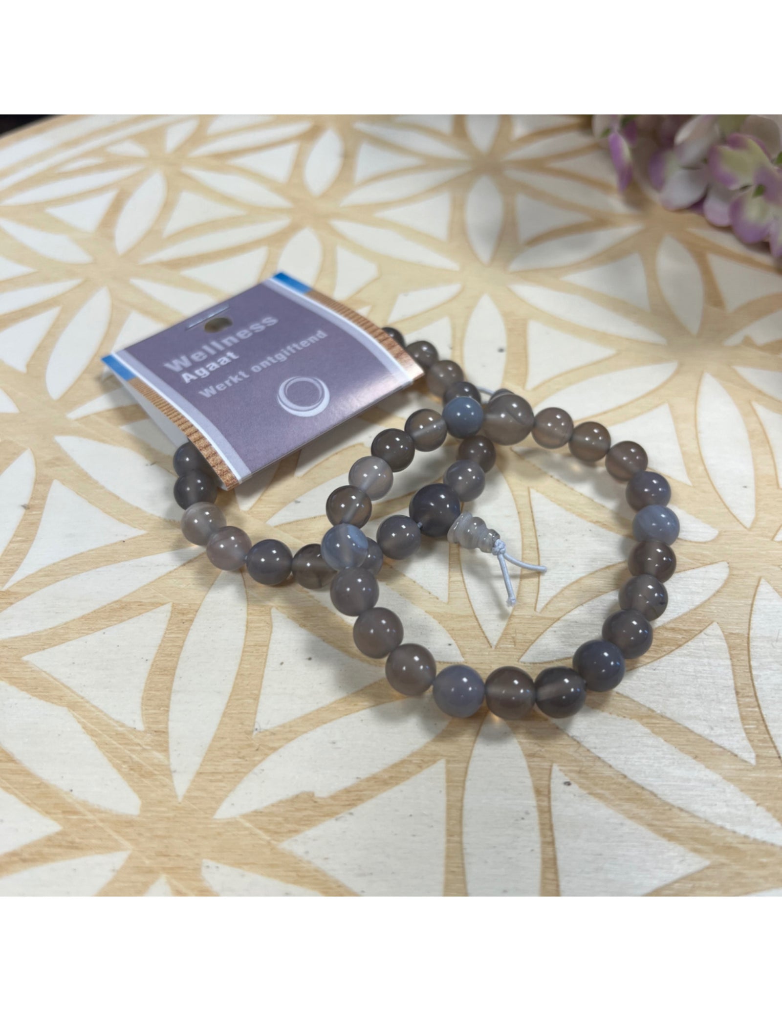 Agaat powerbead armband + kaart