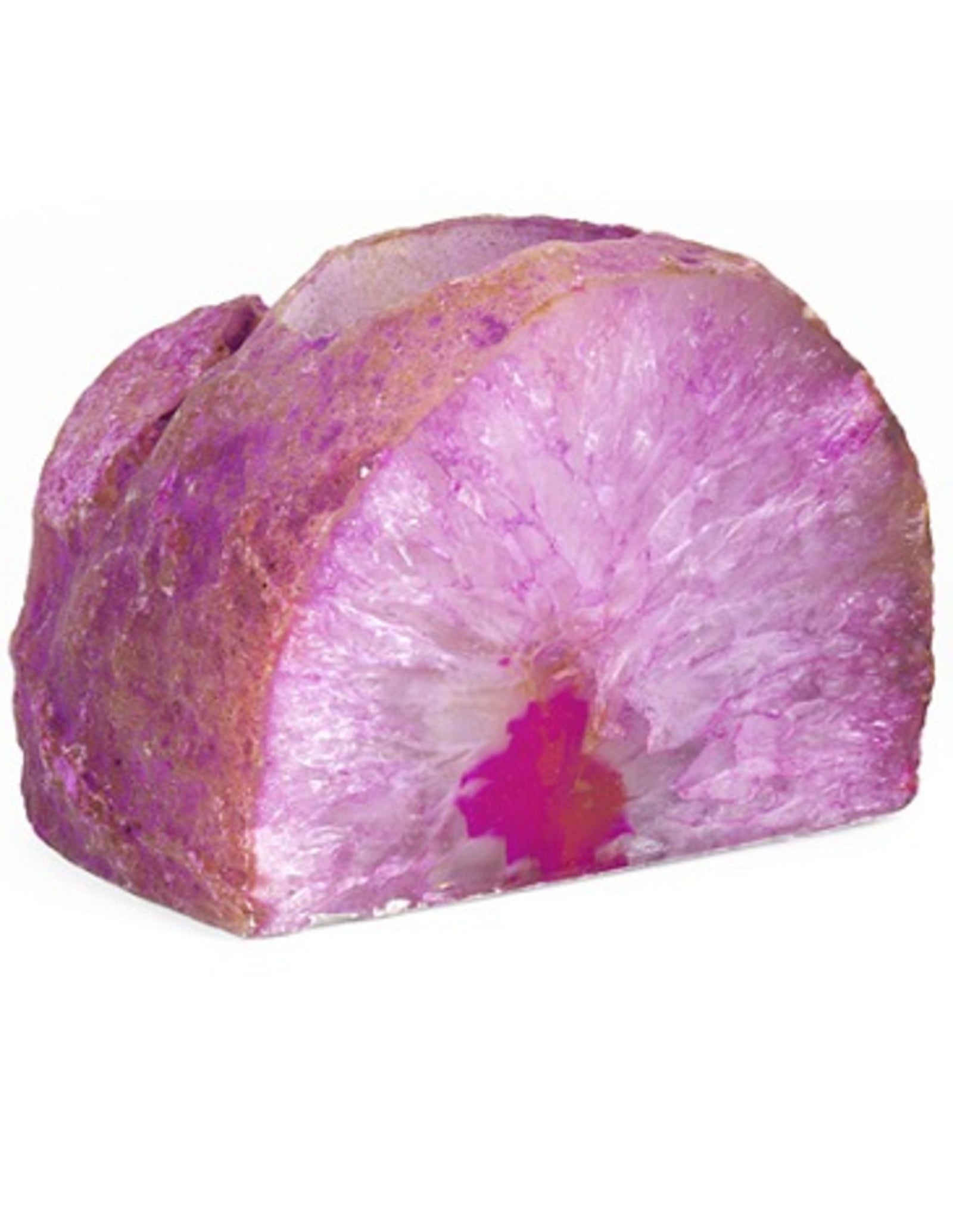 Agaat roze theelichthouder (gekleurd)