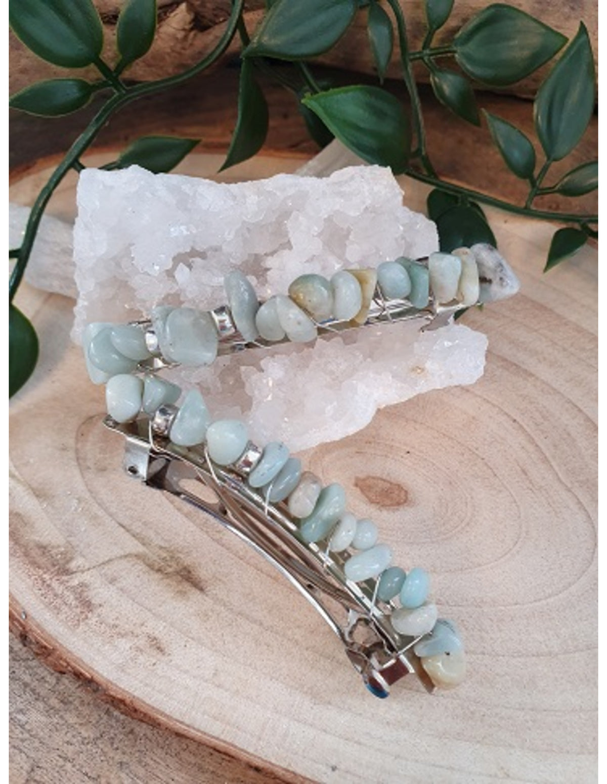 Amazoniet haarclip