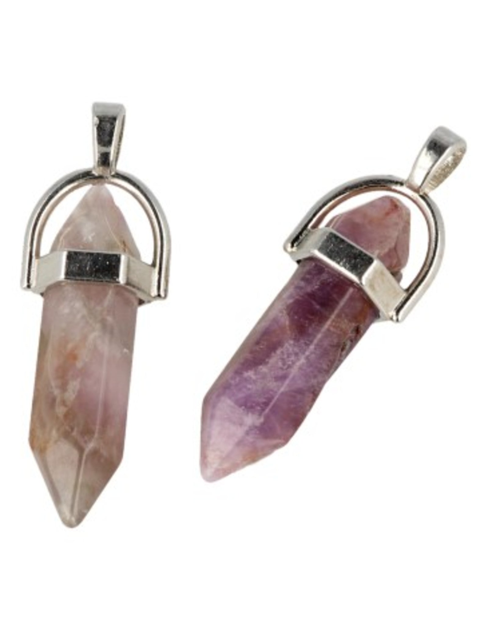 Amethist dubbeleinder hanger