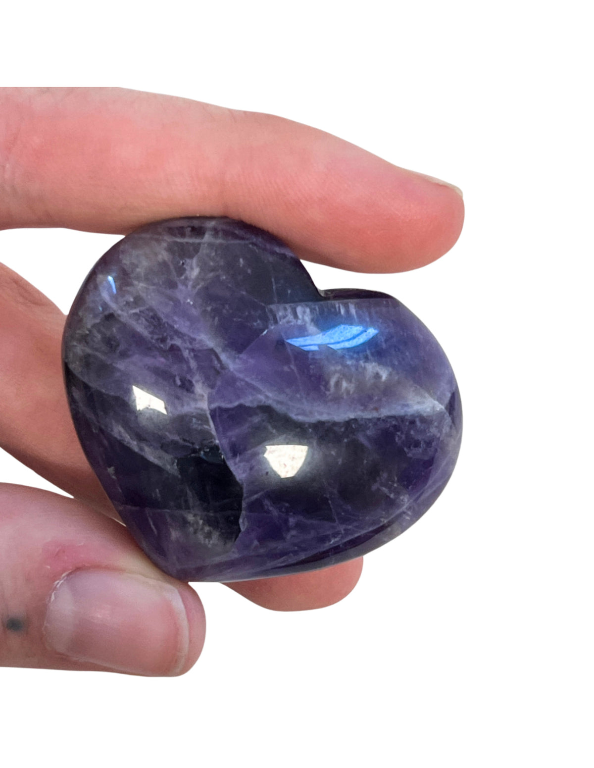 Amethist edelsteen hart 45 mm