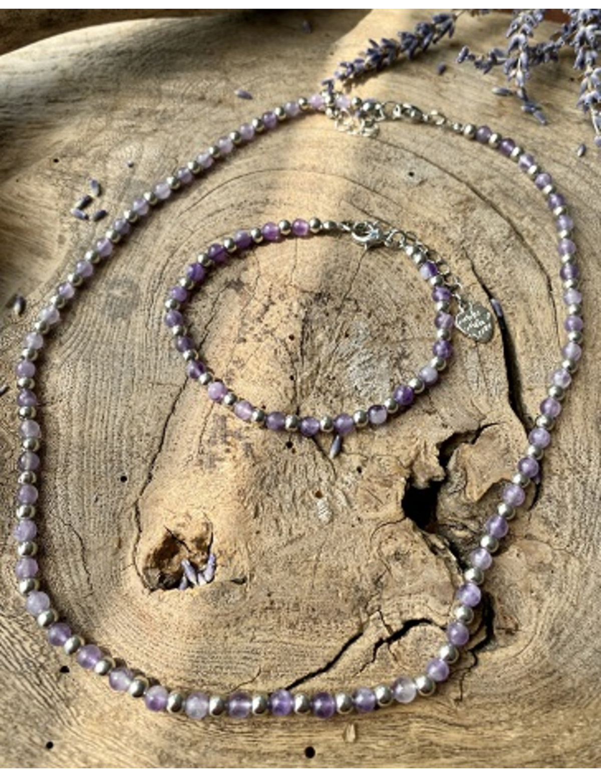 Amethist Ibiza love armband