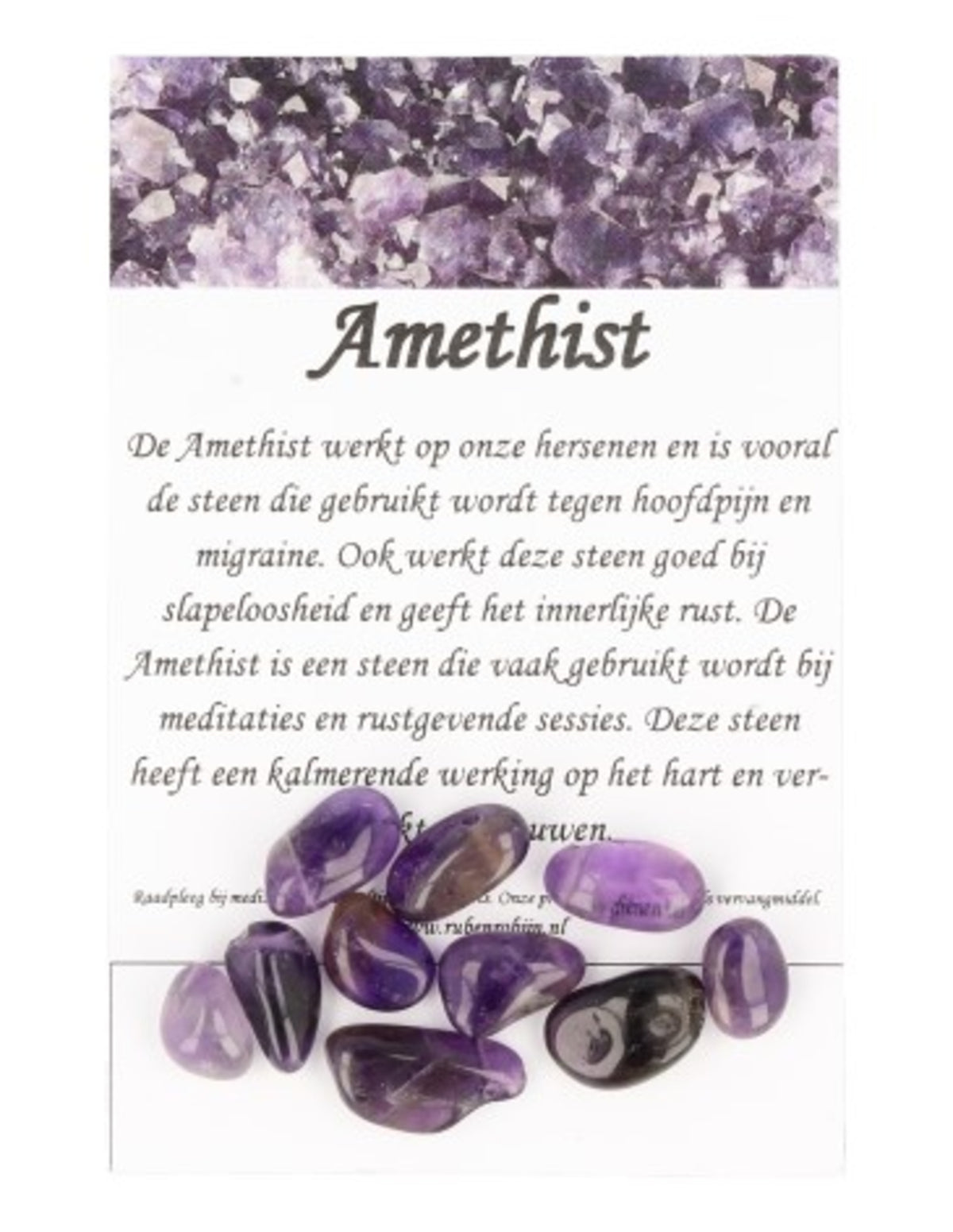 Amethist kralen druppel - 10 st.