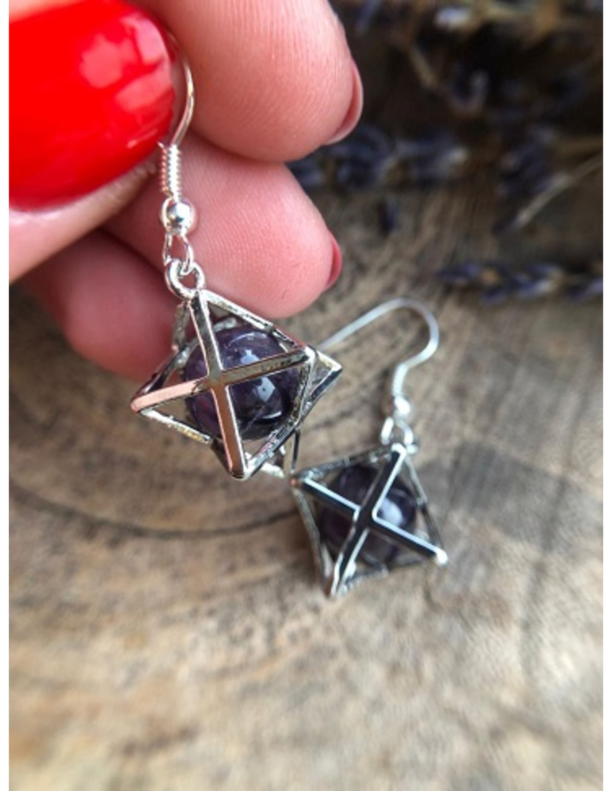 Amethist merkabah sieraden set
