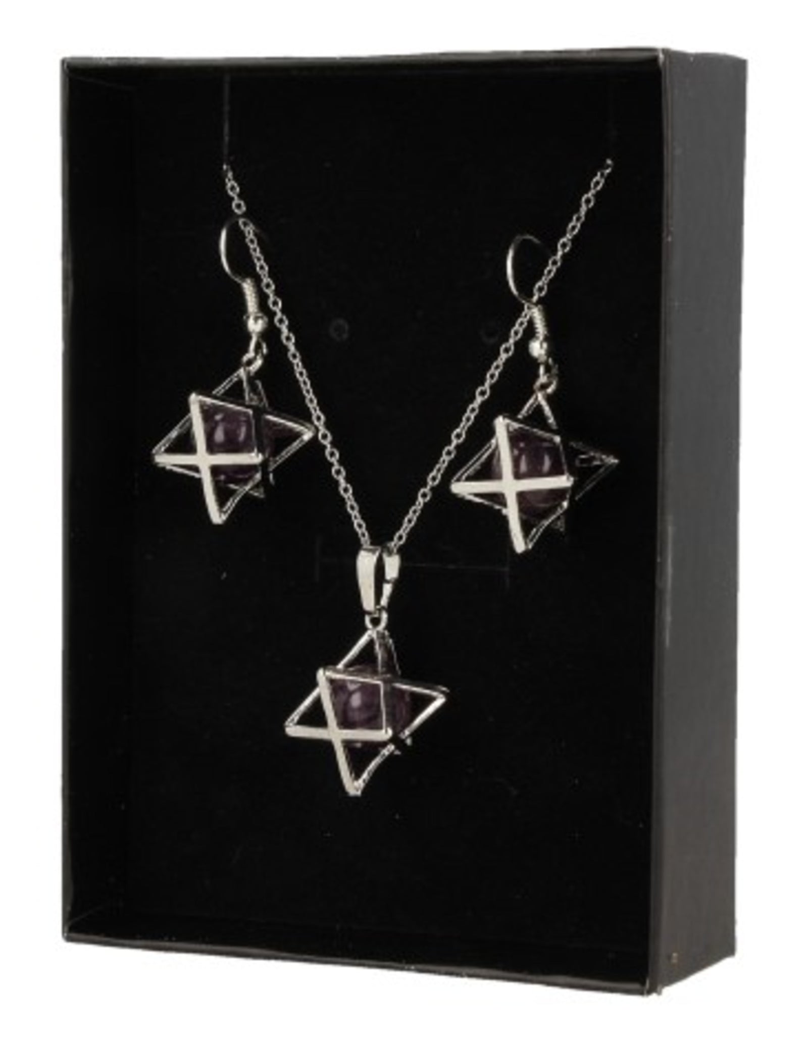 Amethist merkabah sieraden set