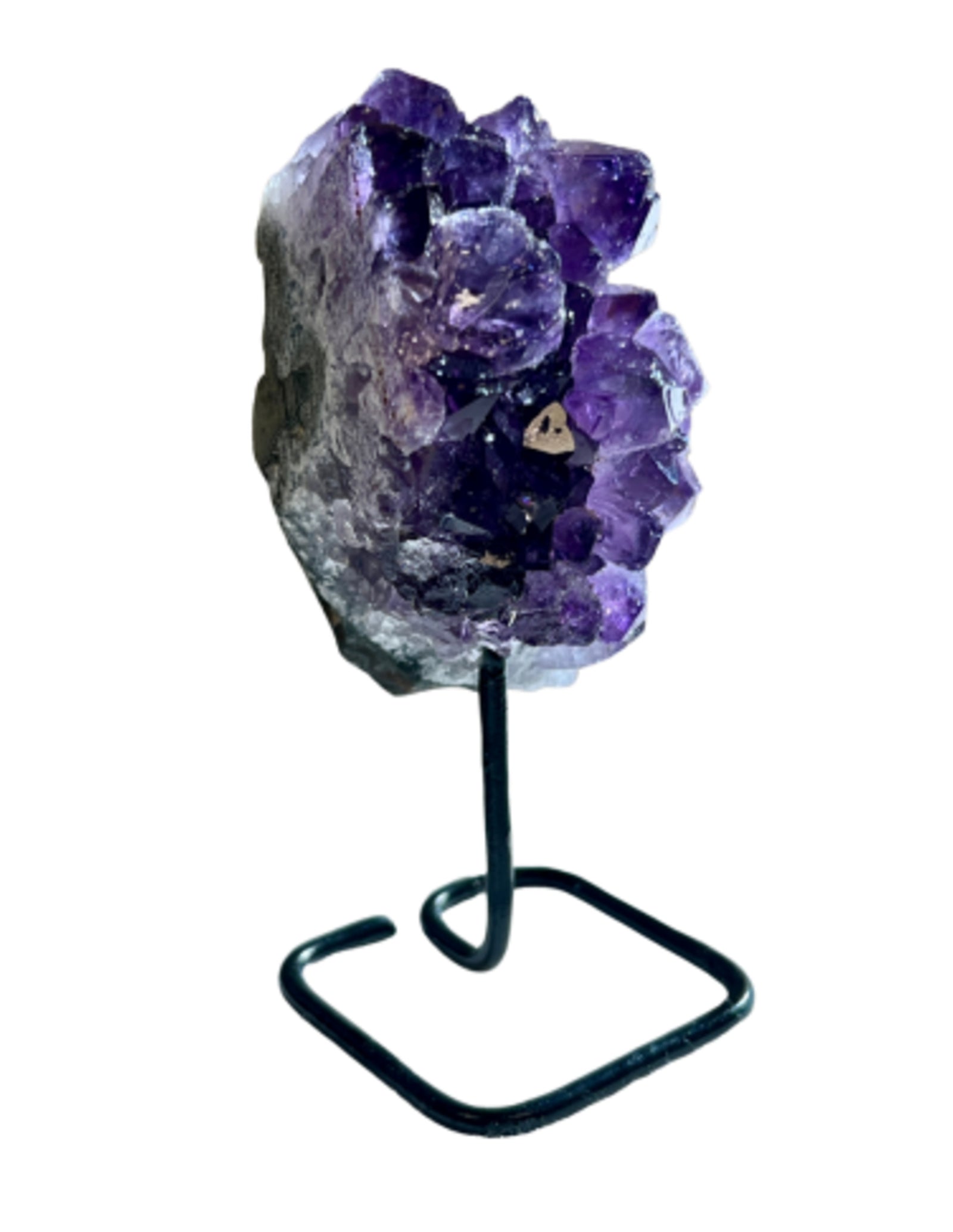 Amethist op metalen standaard klein