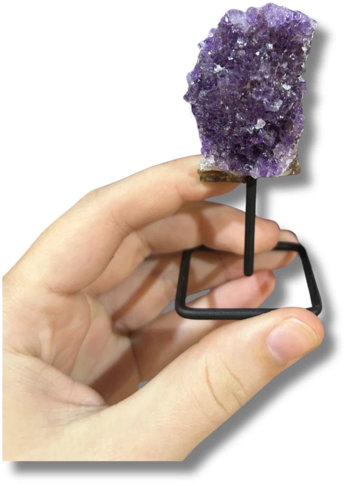 Amethist op metalen standaard mini p/st
