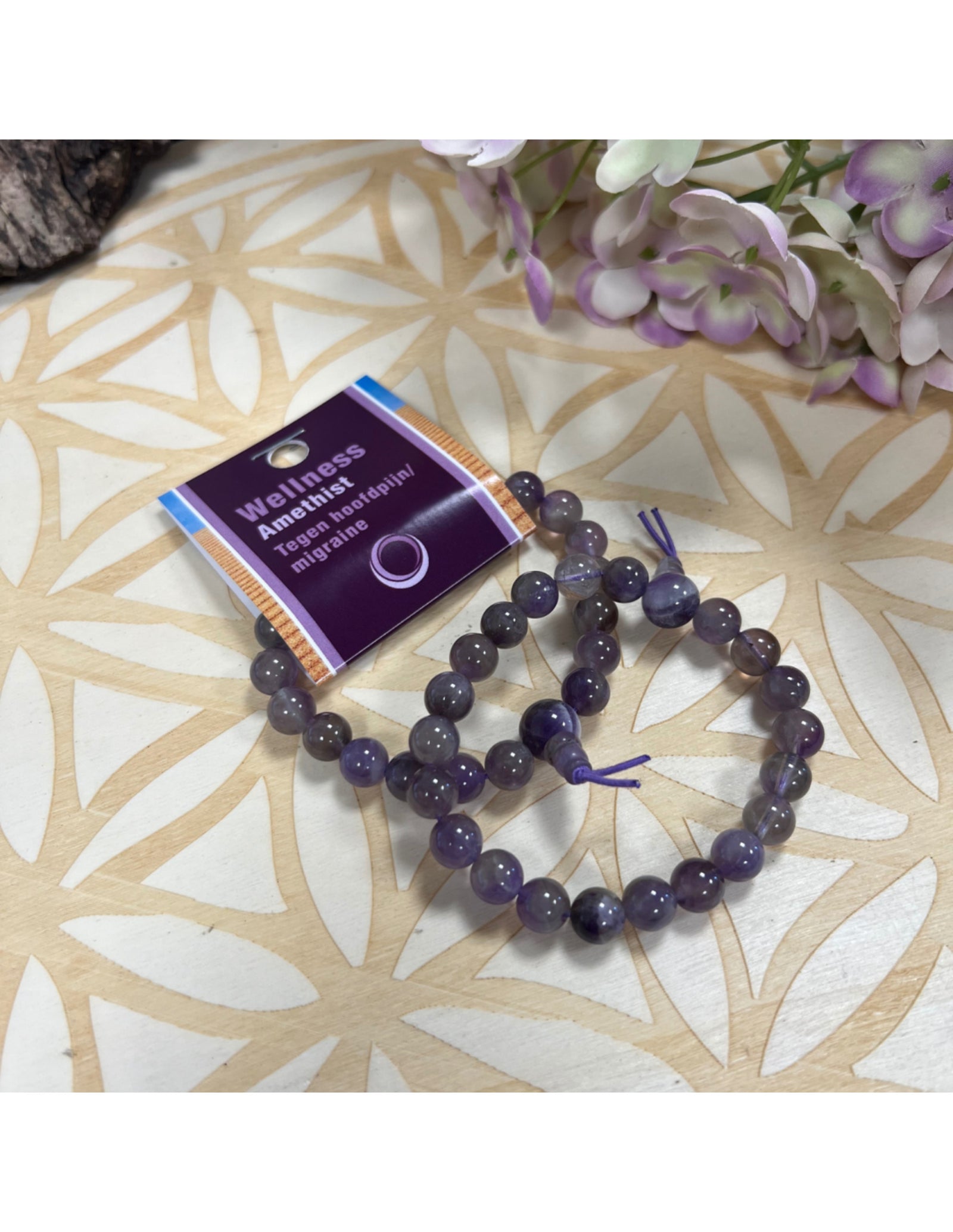 Amethist powerbead armband