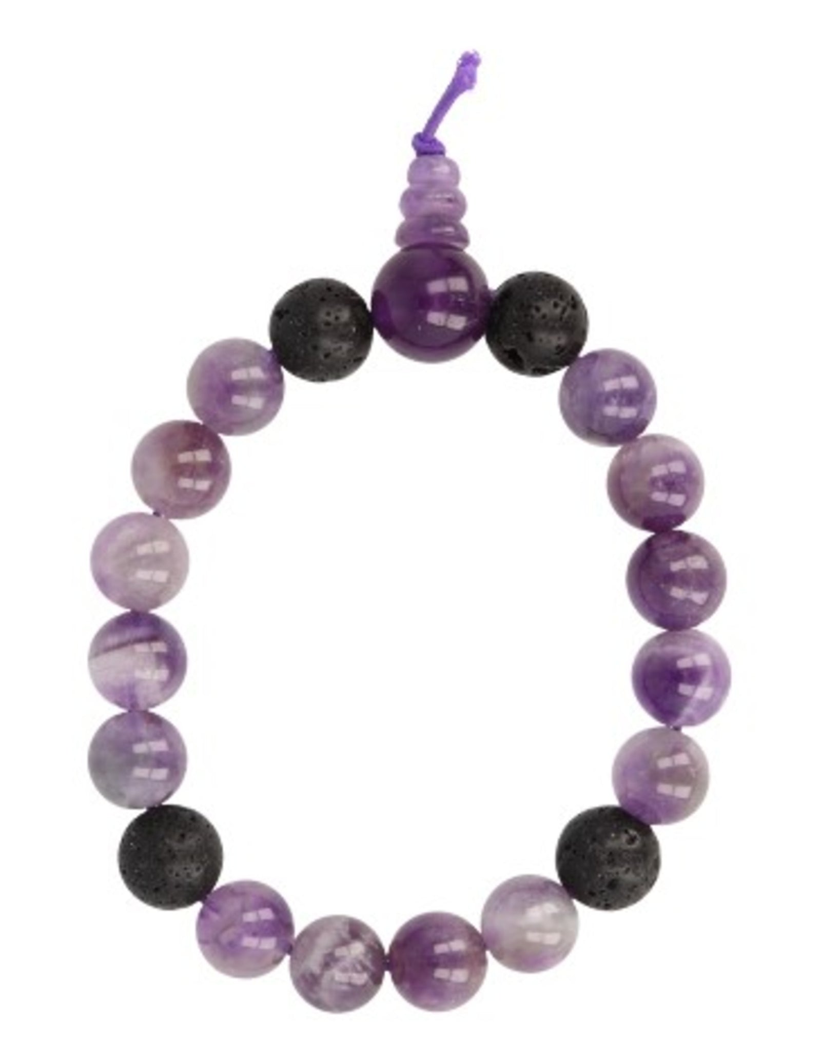 Amethist powerbead mannen armband