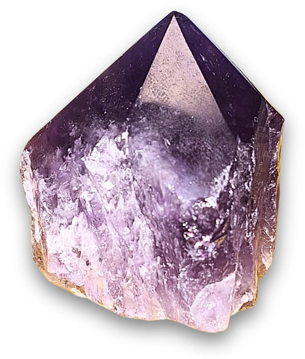 Amethist punt ruwe edelsteen cutbase 4-6 cm