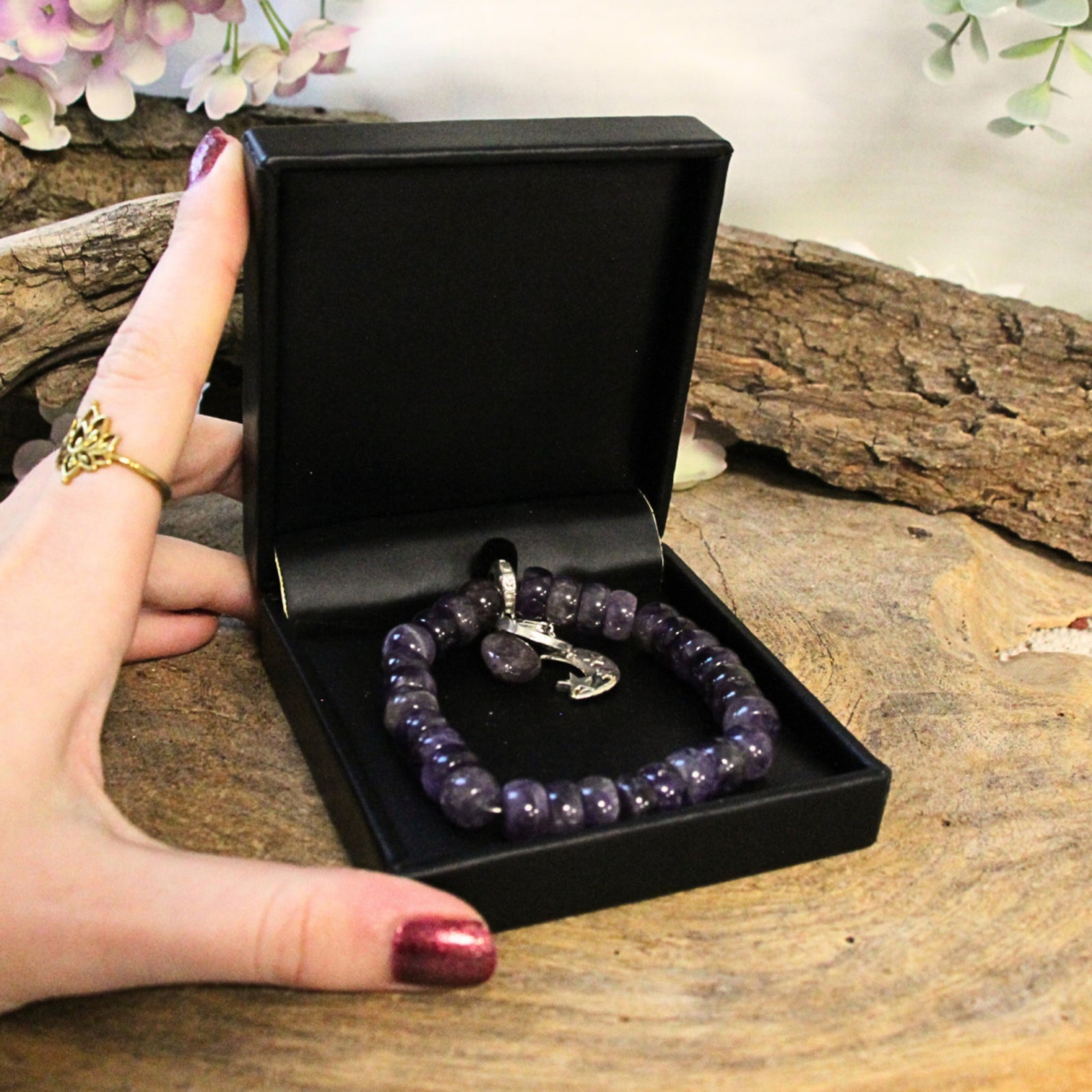 Amethist Ruby Mania, armband nr 19, rond