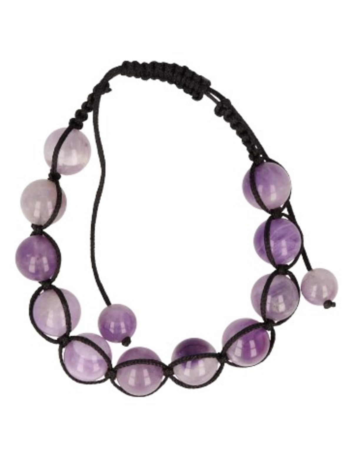 Amethist shamballa armband 10 mm