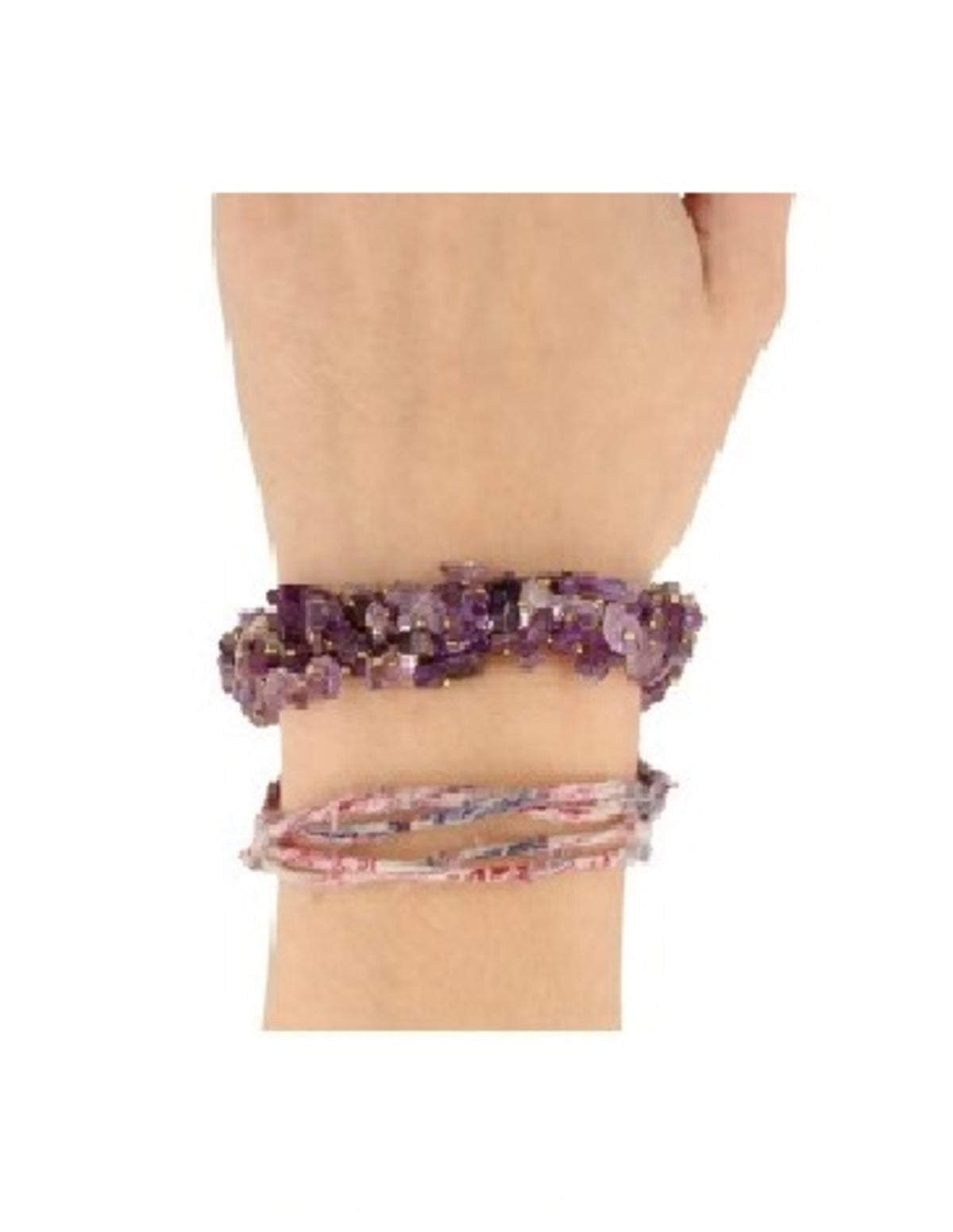 Amethist splitarmband cluster