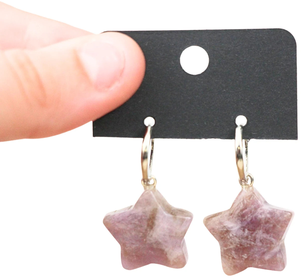 Amethist ster oorbellen - fashion jewelry