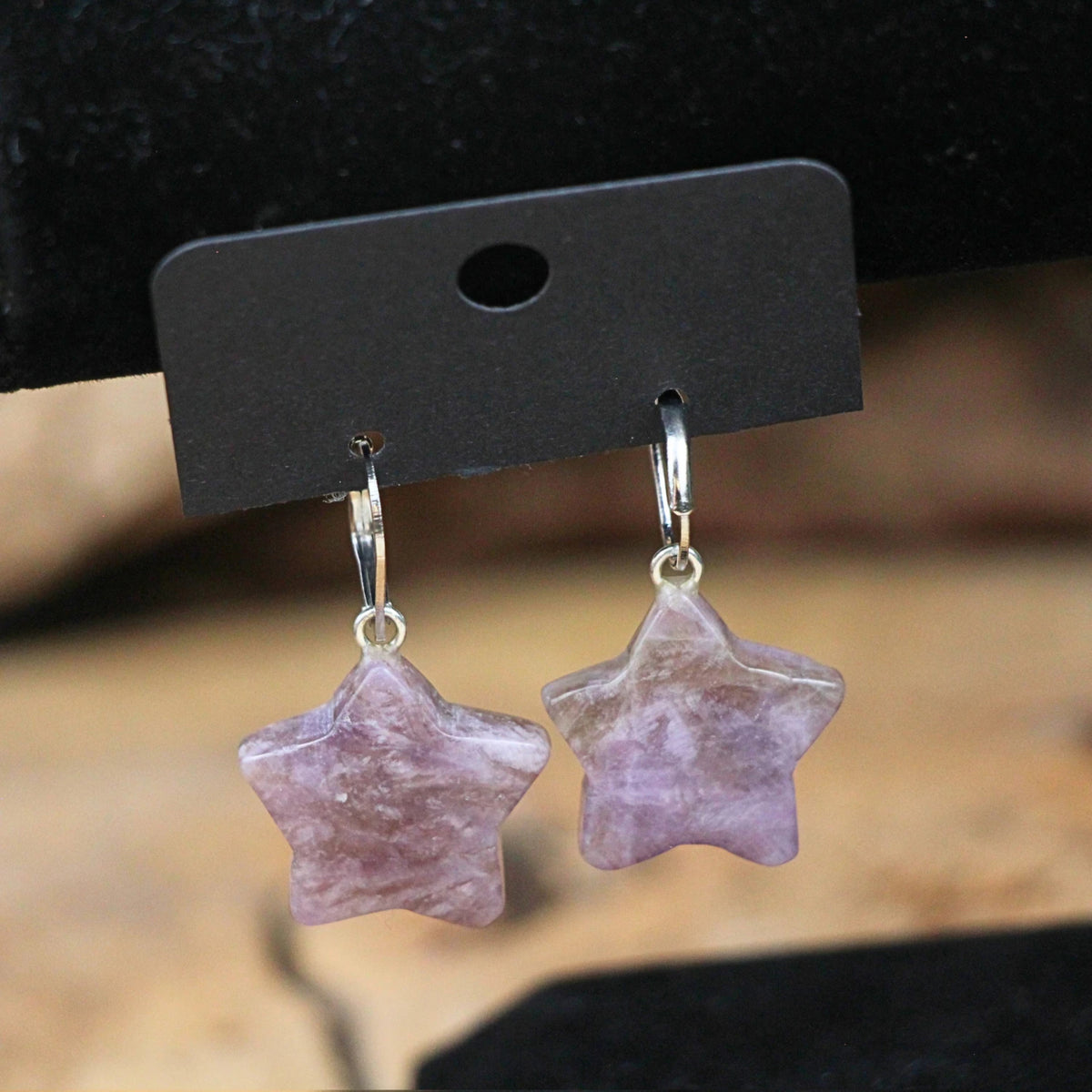Amethist ster oorbellen - fashion jewelry