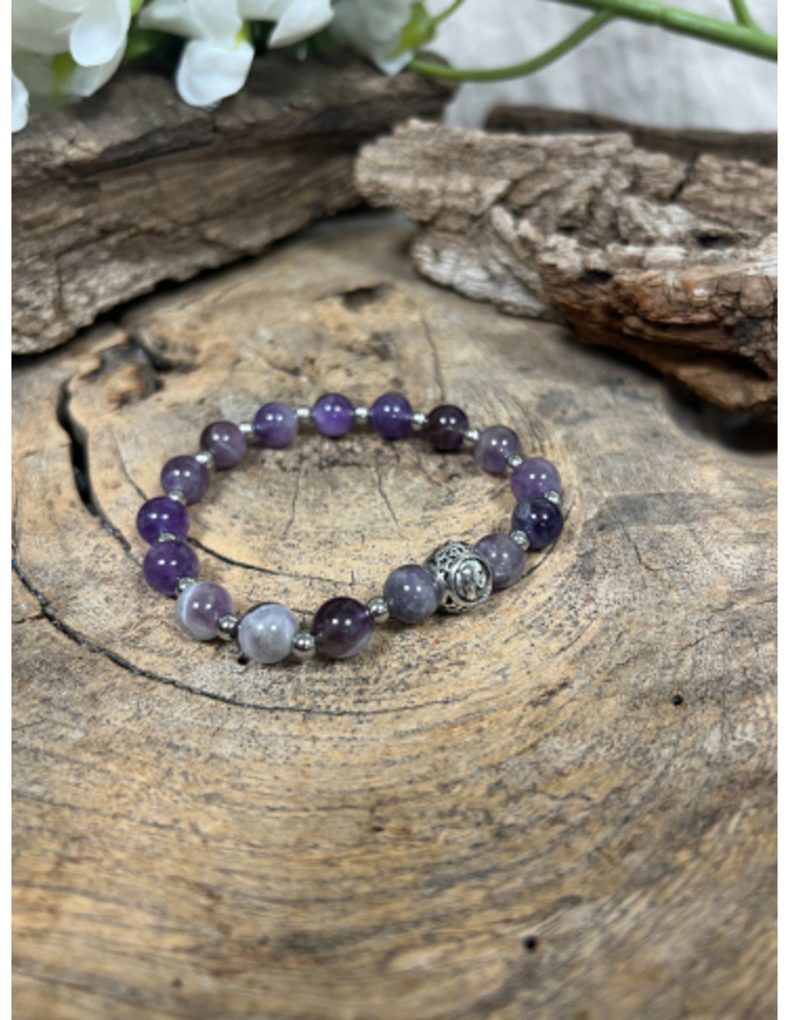 Amethist sterrenbeeld armband - Vissen