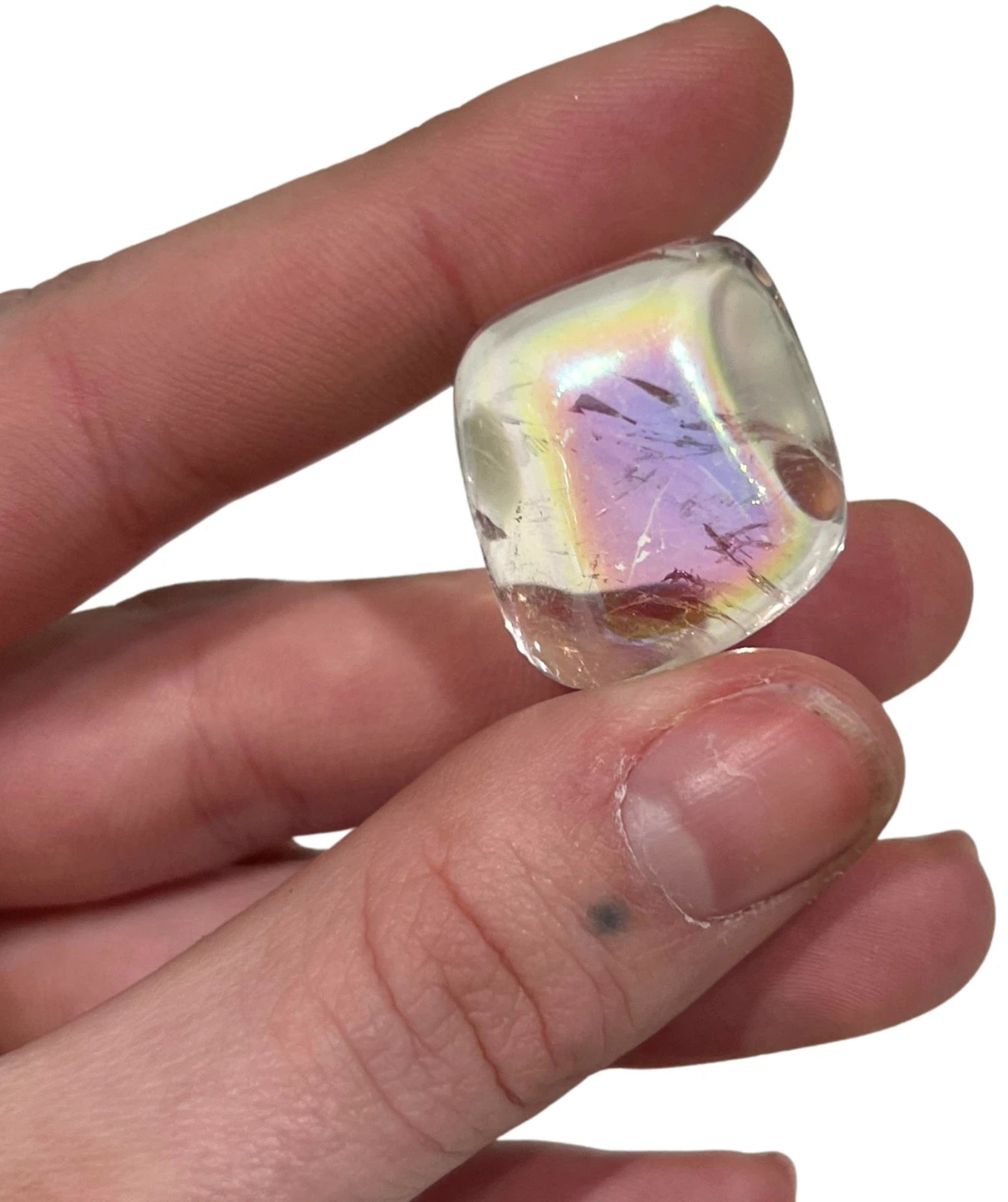 Angel Aura 100 gr. trommelstenen (mt2-3) (gecoat)