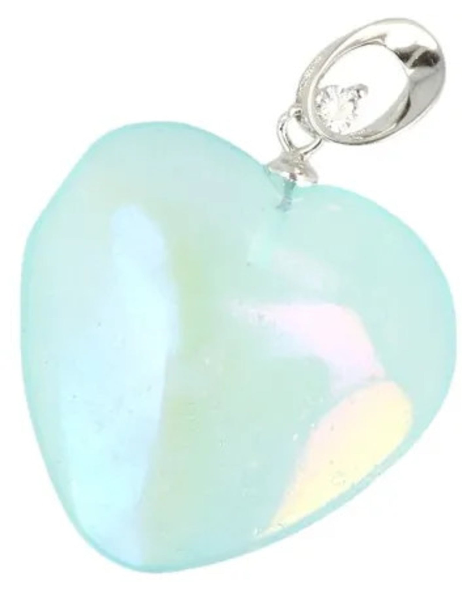 Aqua Aura met Zirkoon harthanger (gecoat)