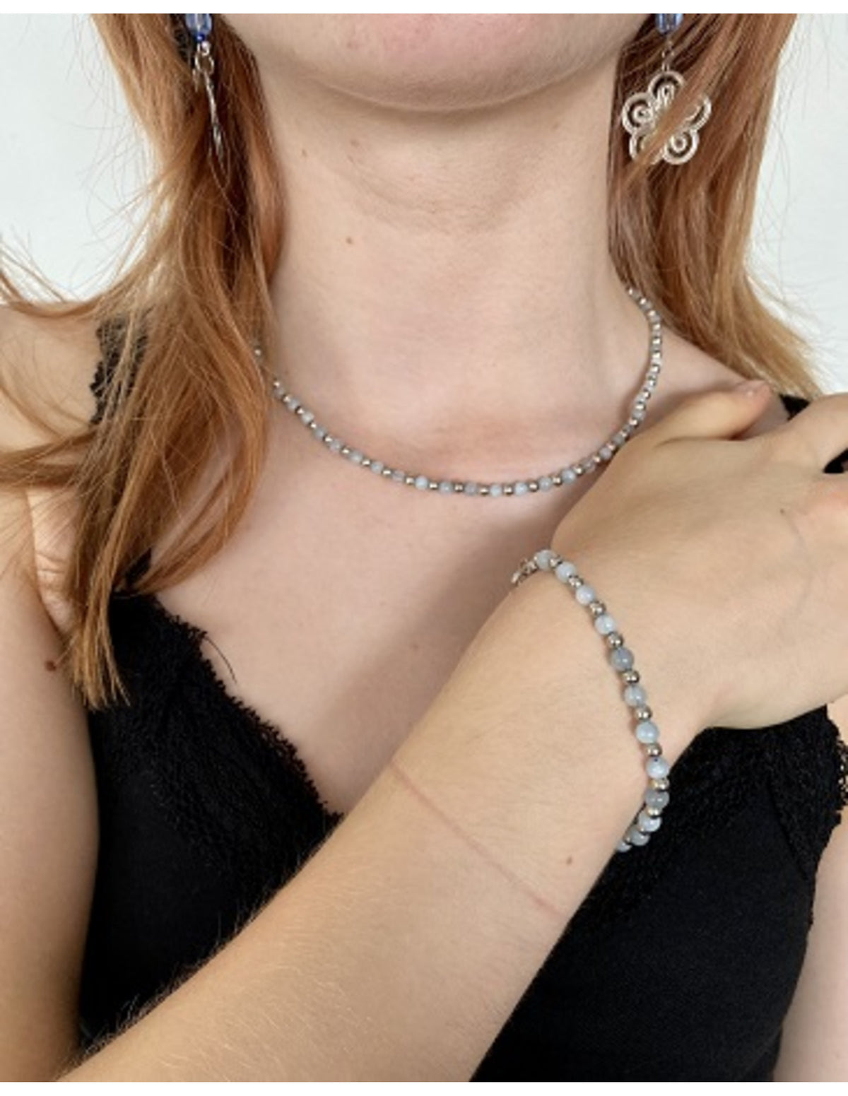 Aquamarijn Ibiza love ketting