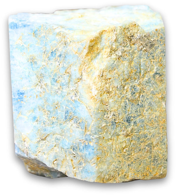 Aquamarijn met mica ruwe edelsteen nr. 100