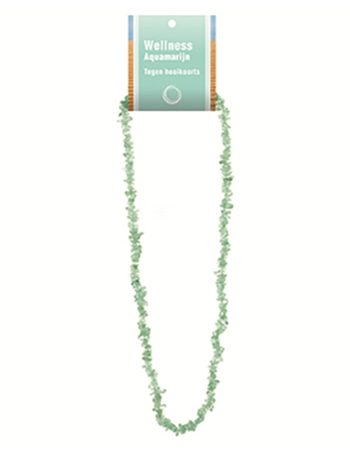 Aquamarijn splitketting + kaart