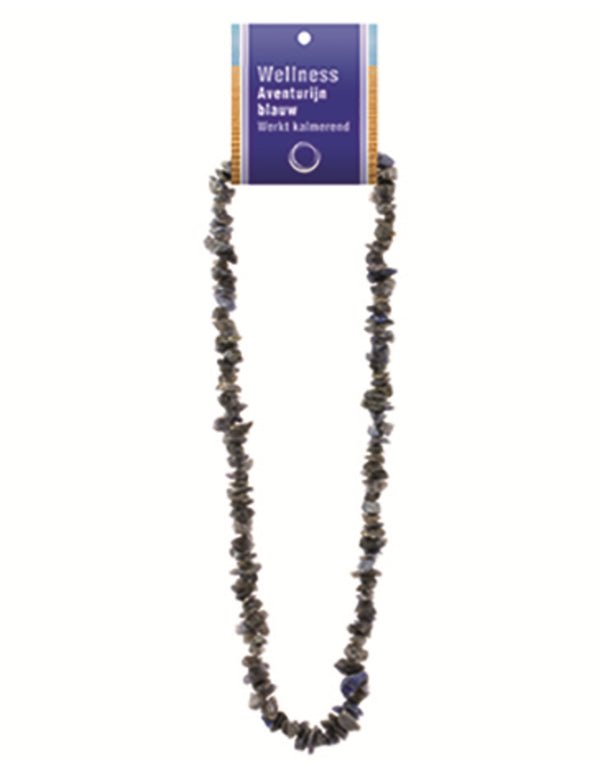 Aventurijn blauw edelsteen splitketting
