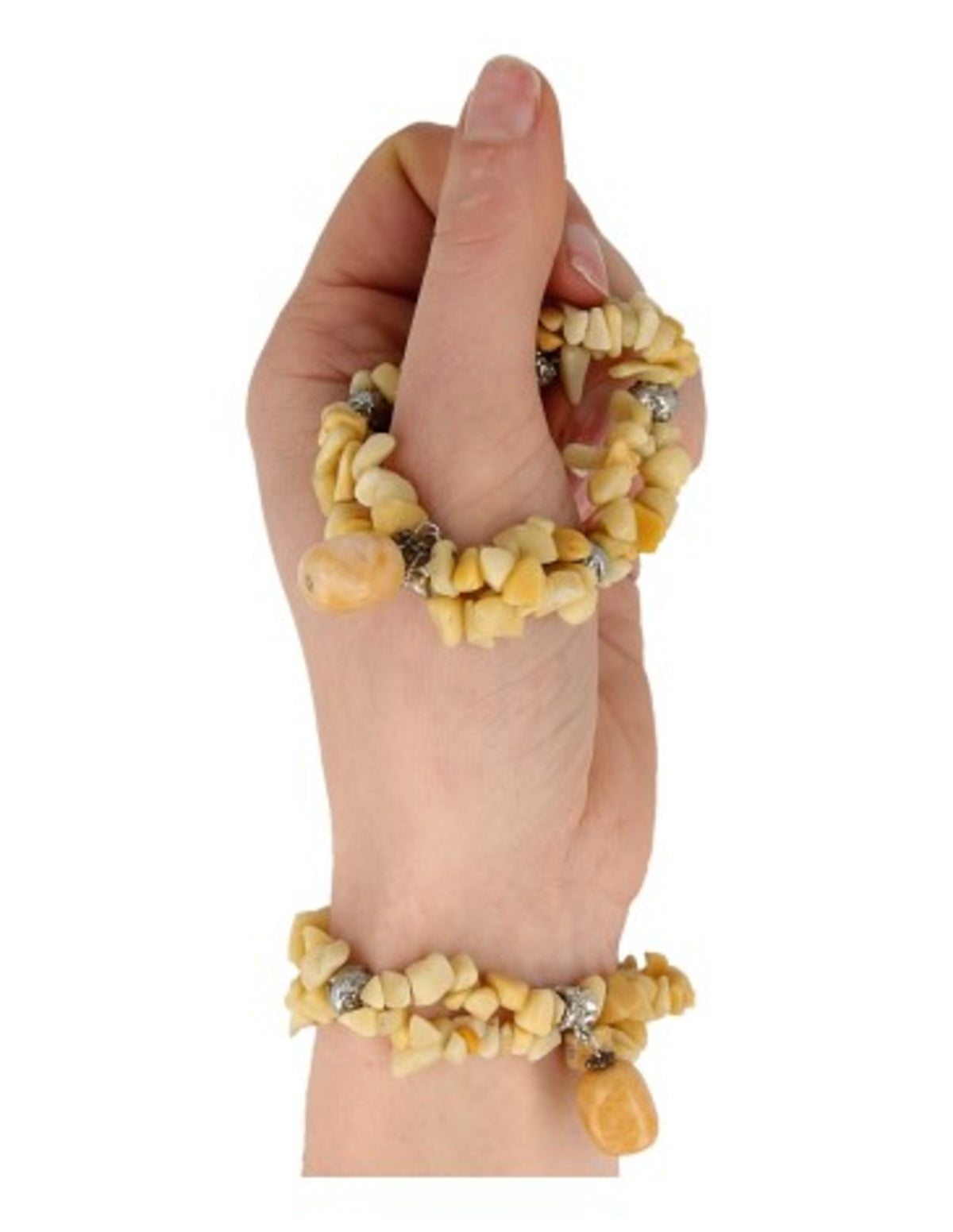 Aventurijn geel fashion armband Aventurijn geel dubbelstreng