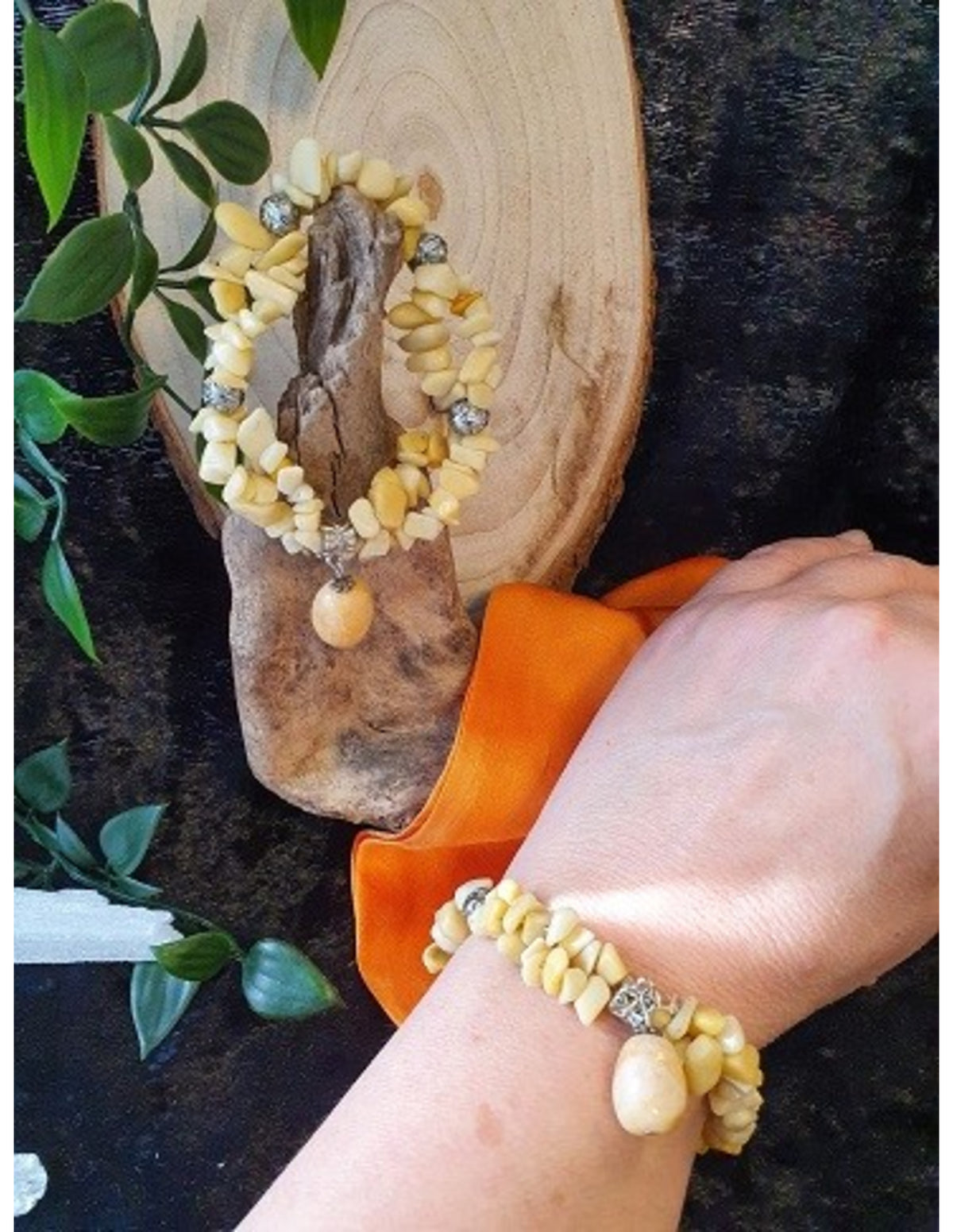 Aventurijn geel fashion armband Aventurijn geel dubbelstreng