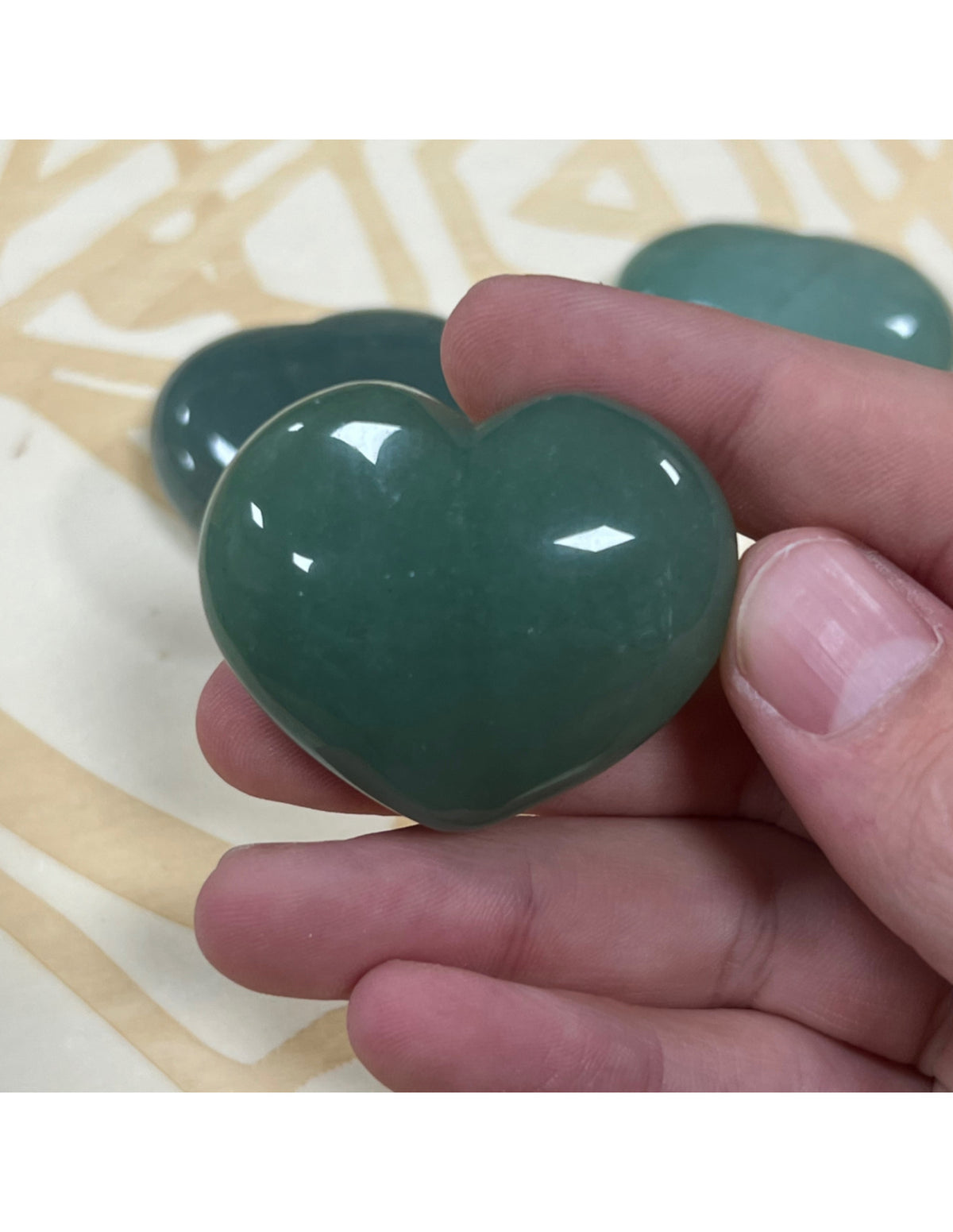 Aventurijn groen edelsteen hart 45 mm