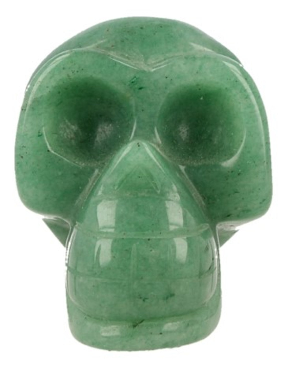 Aventurijn groen edelsteen schedel klein