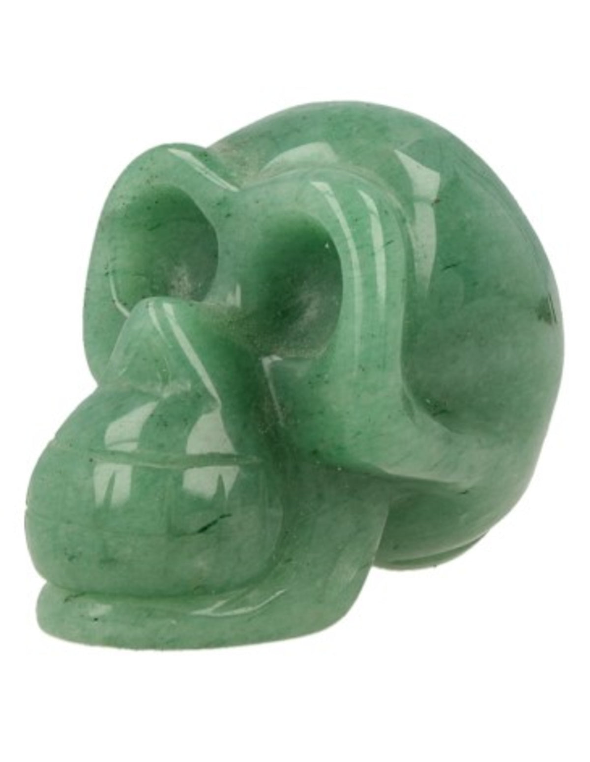 Aventurijn groen edelsteen schedel klein