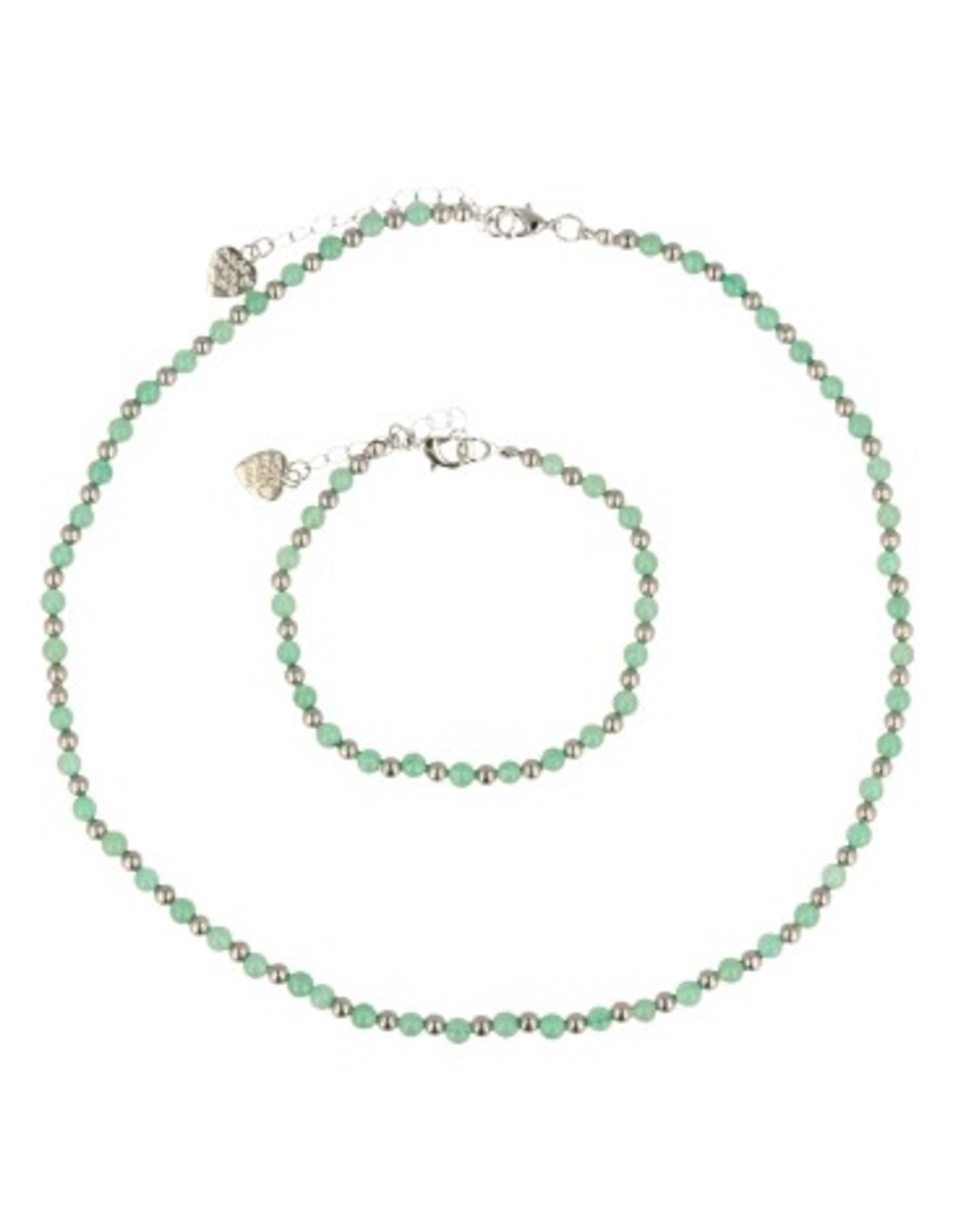 Aventurijn groen Ibiza love armband