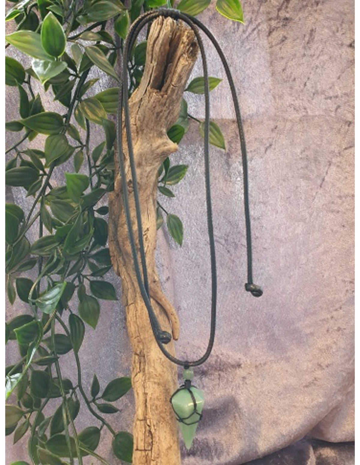 Aventurijn groen ketting mannen cone