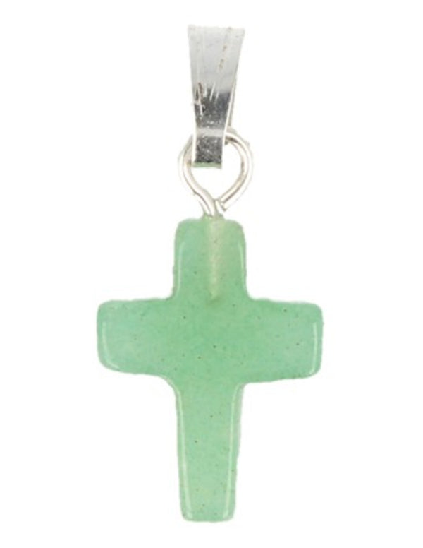 Aventurijn groen kruis Edelsteen Hanger 14 mm